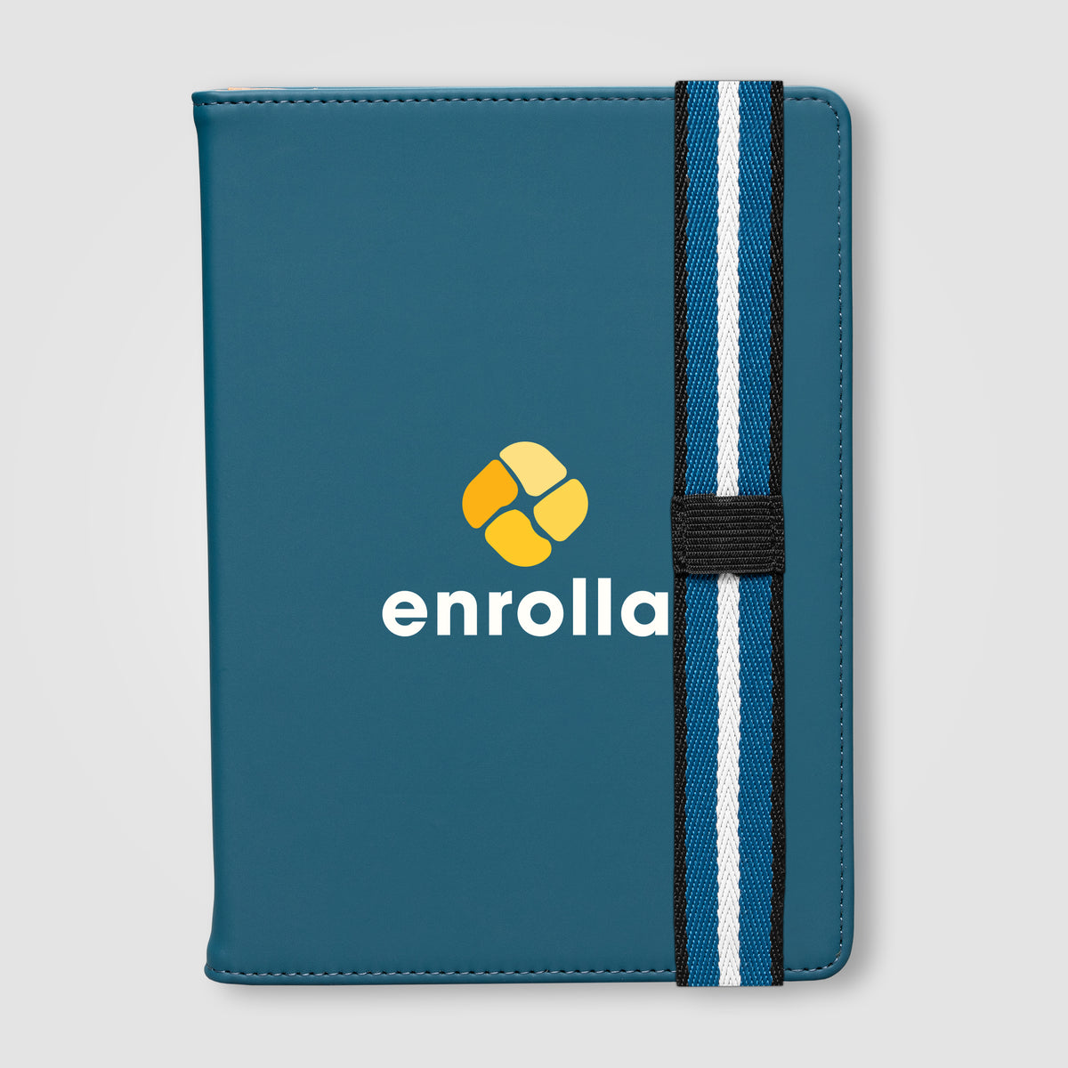Journal rechargeable Newport en PU recyclé à motif chevron – A5