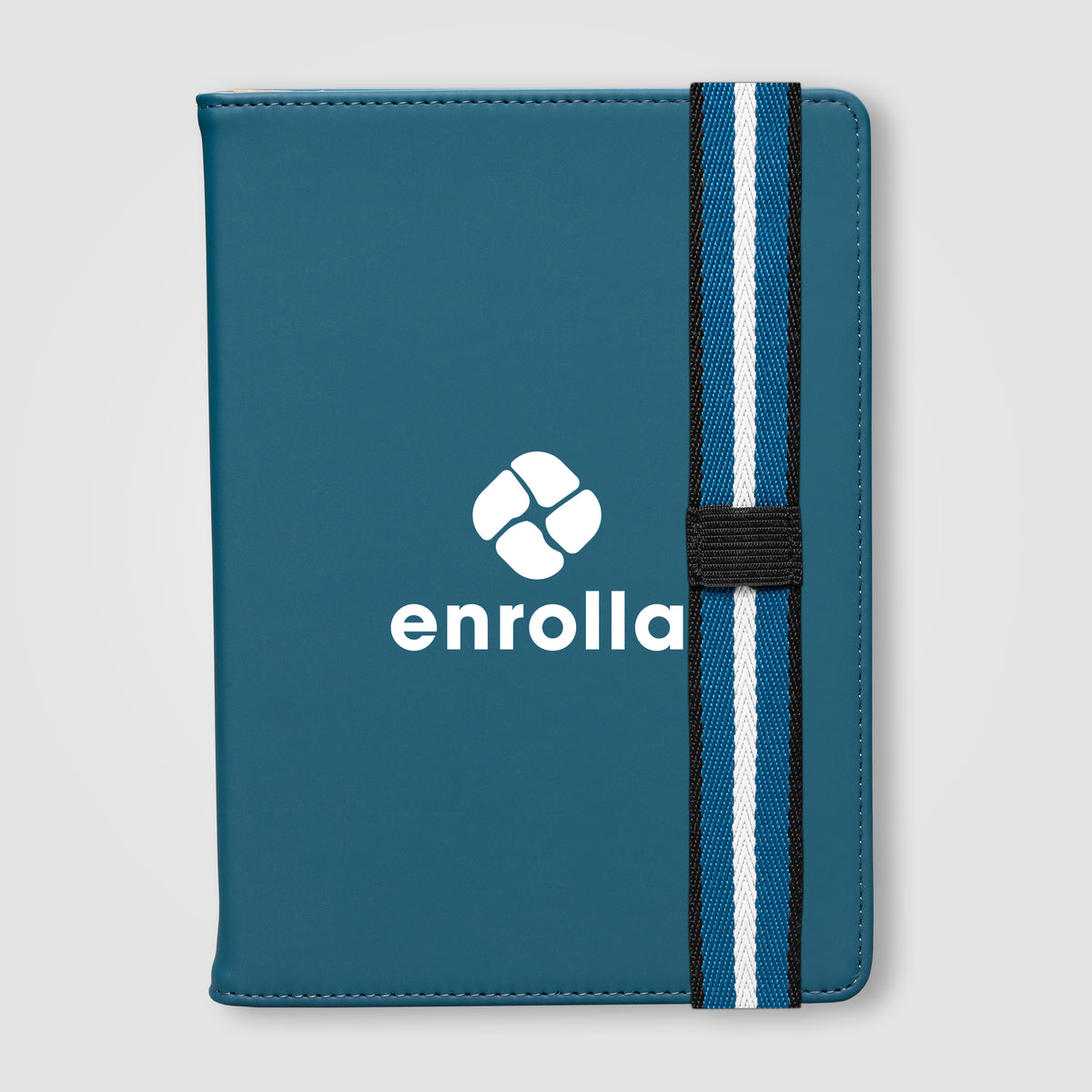 Journal rechargeable Newport en PU recyclé à motif chevron – A5