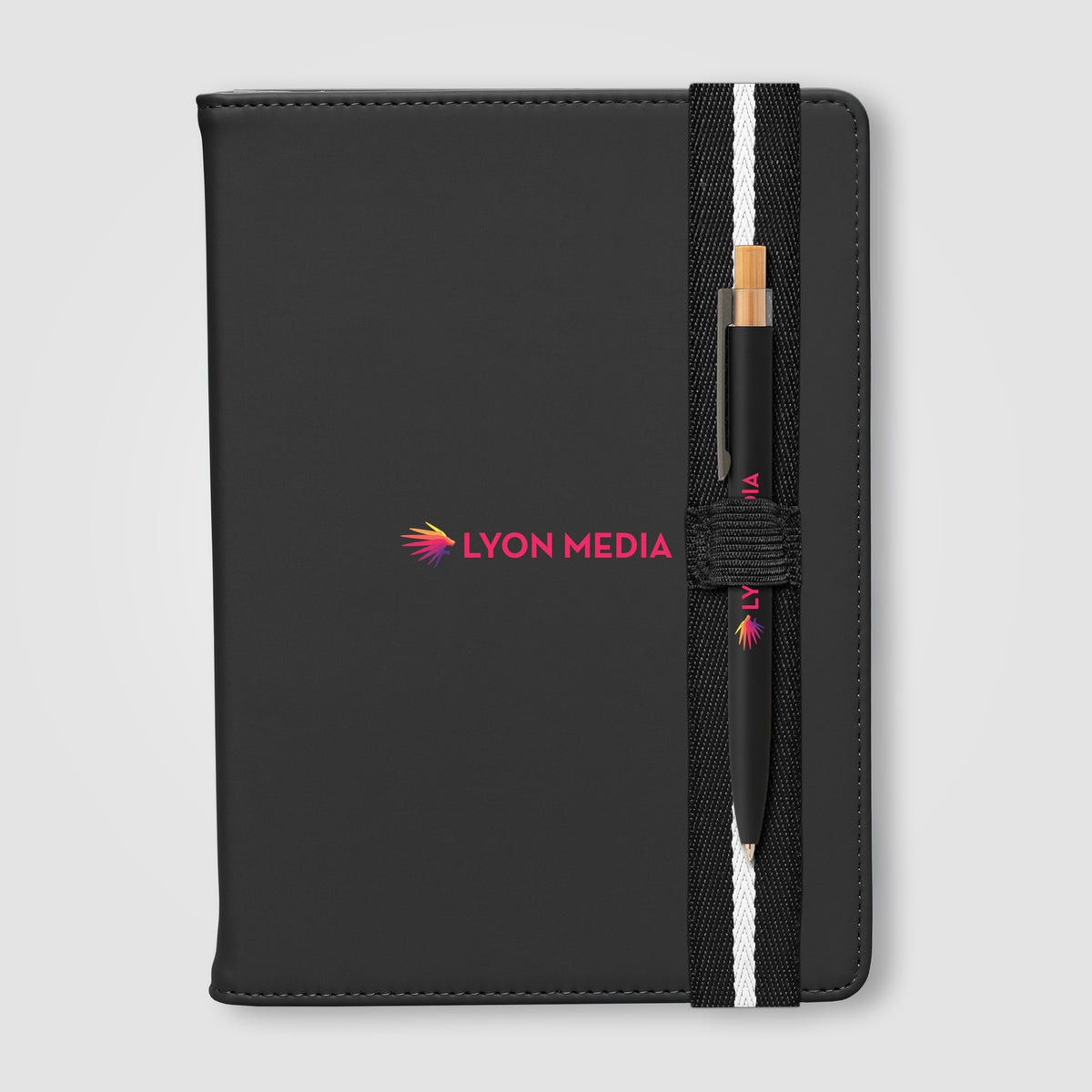 Set de Stylos Newport Recyclés Chevron avec Carnet Rechargeable – A5