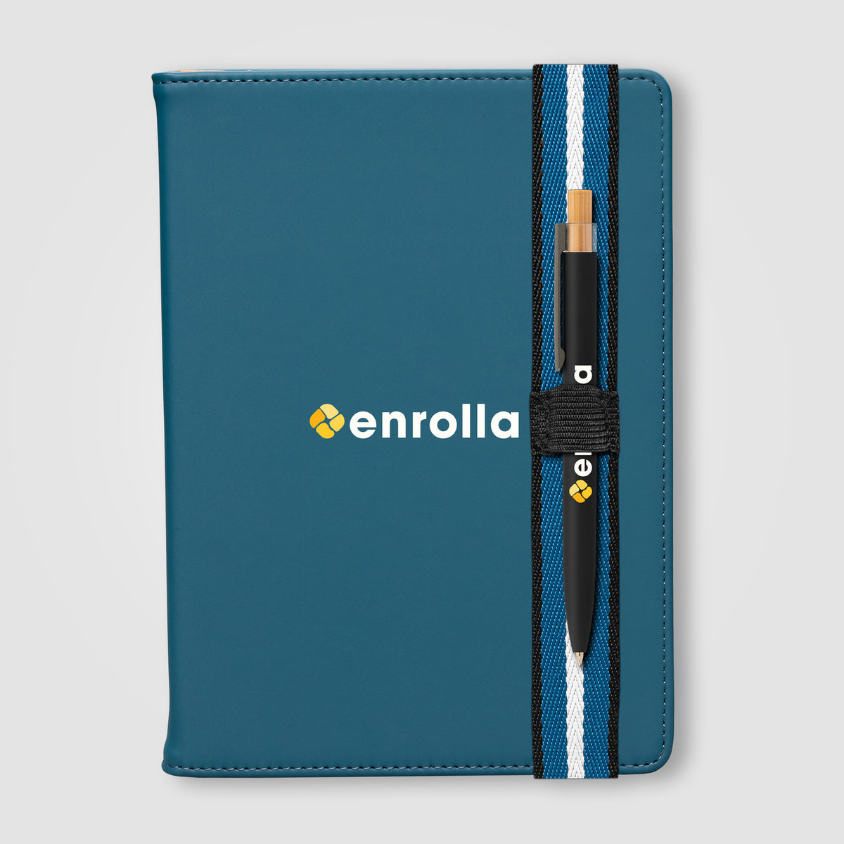 Set de Stylos Newport Recyclés Chevron avec Carnet Rechargeable – A5