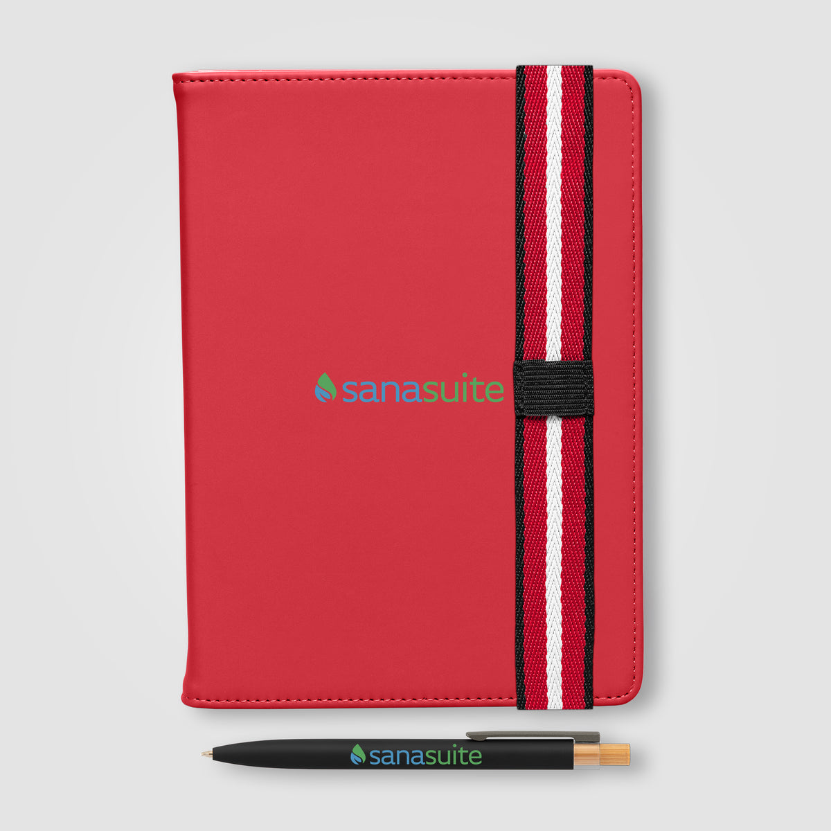 Set de Stylos Newport Recyclés Chevron avec Carnet Rechargeable – A5