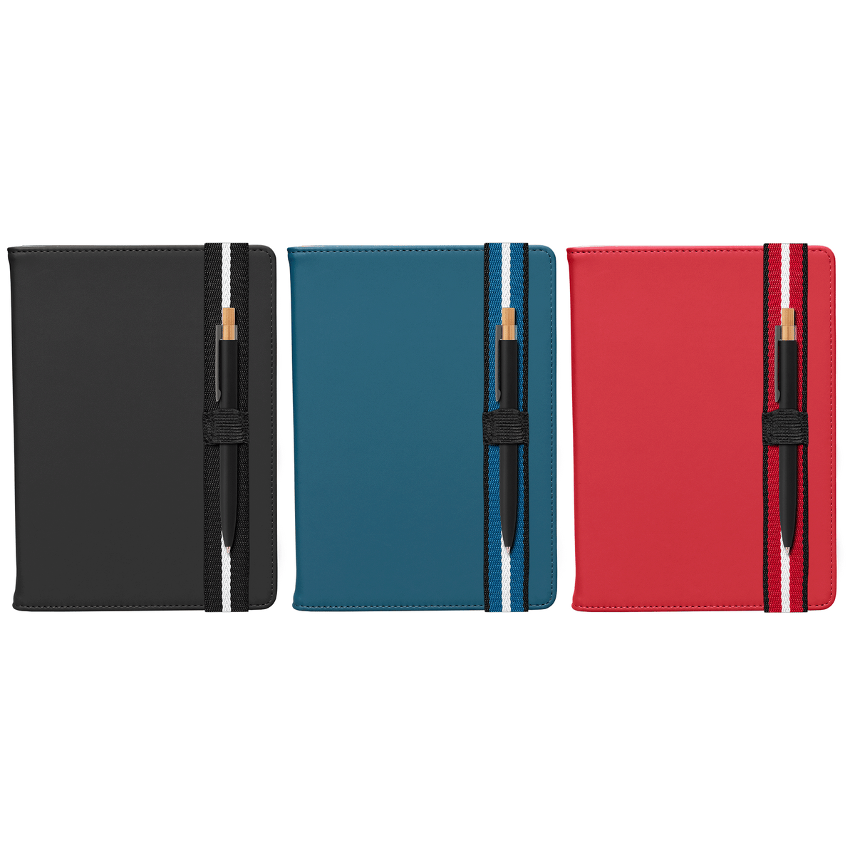 Set de Stylos Newport Recyclés Chevron avec Carnet Rechargeable – A5