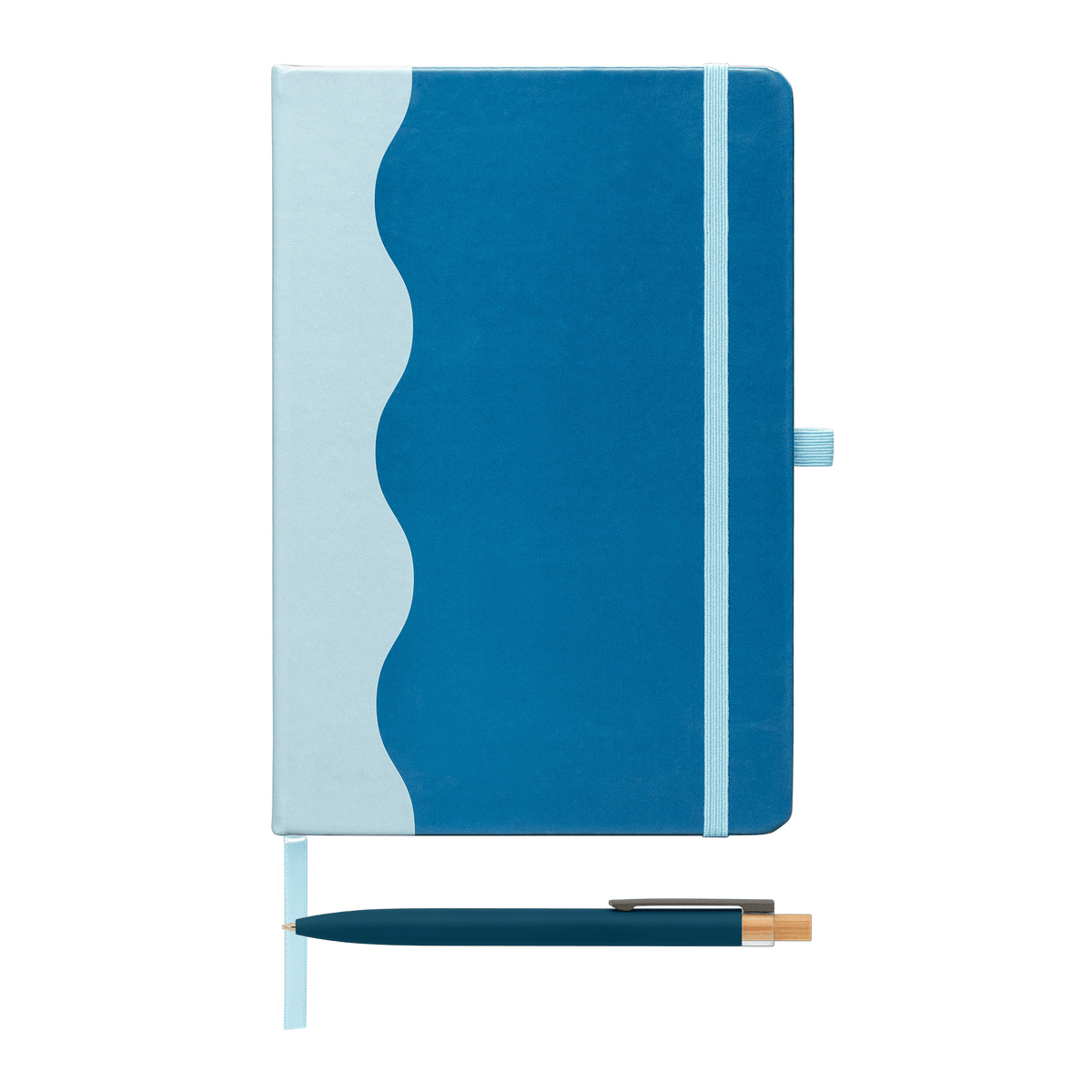 Carnet Grete à motif vagues + stylo - A5