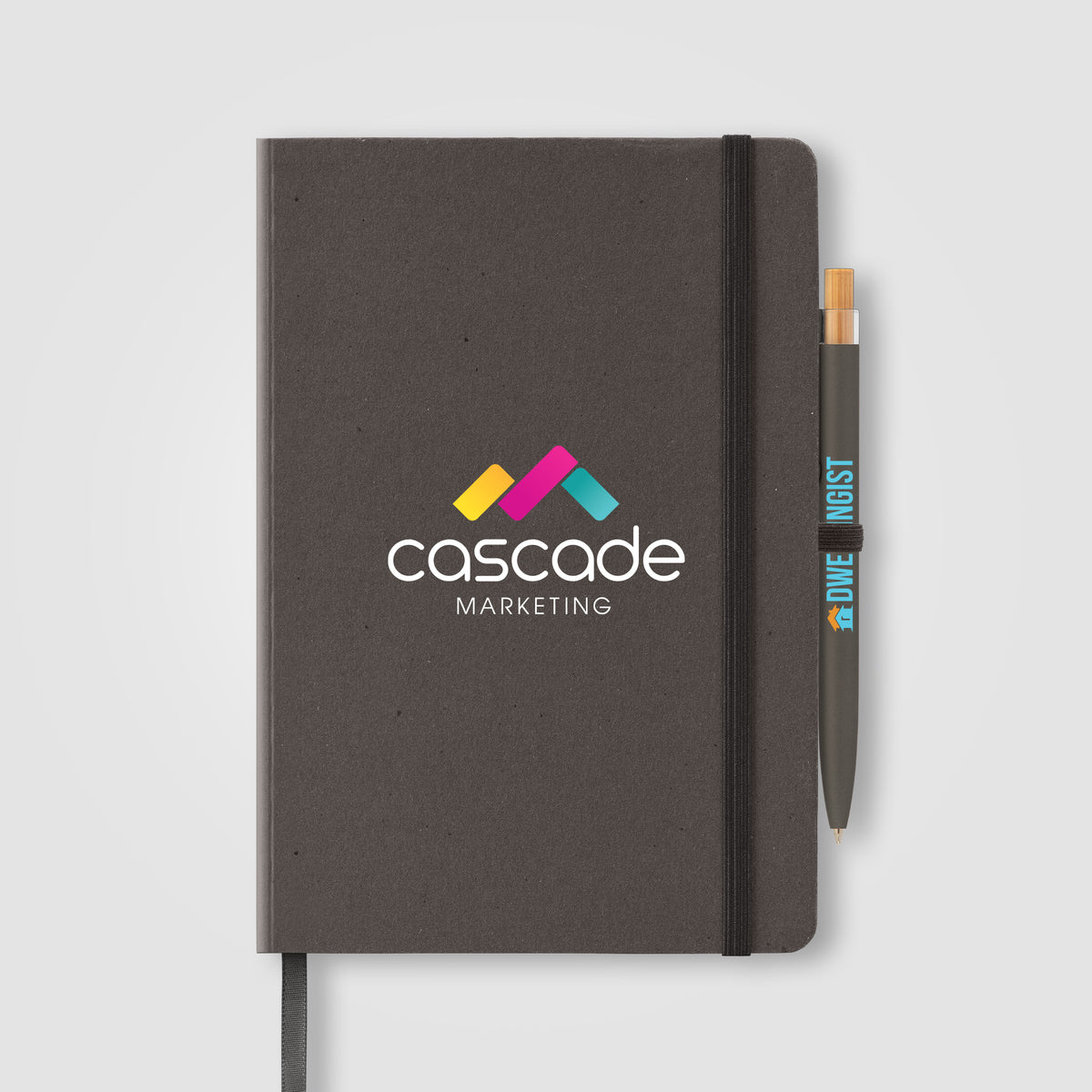 Terra Bloc-notes à couverture rigide en carton de lait recyclé - A5 et Stylo Reborn Set
