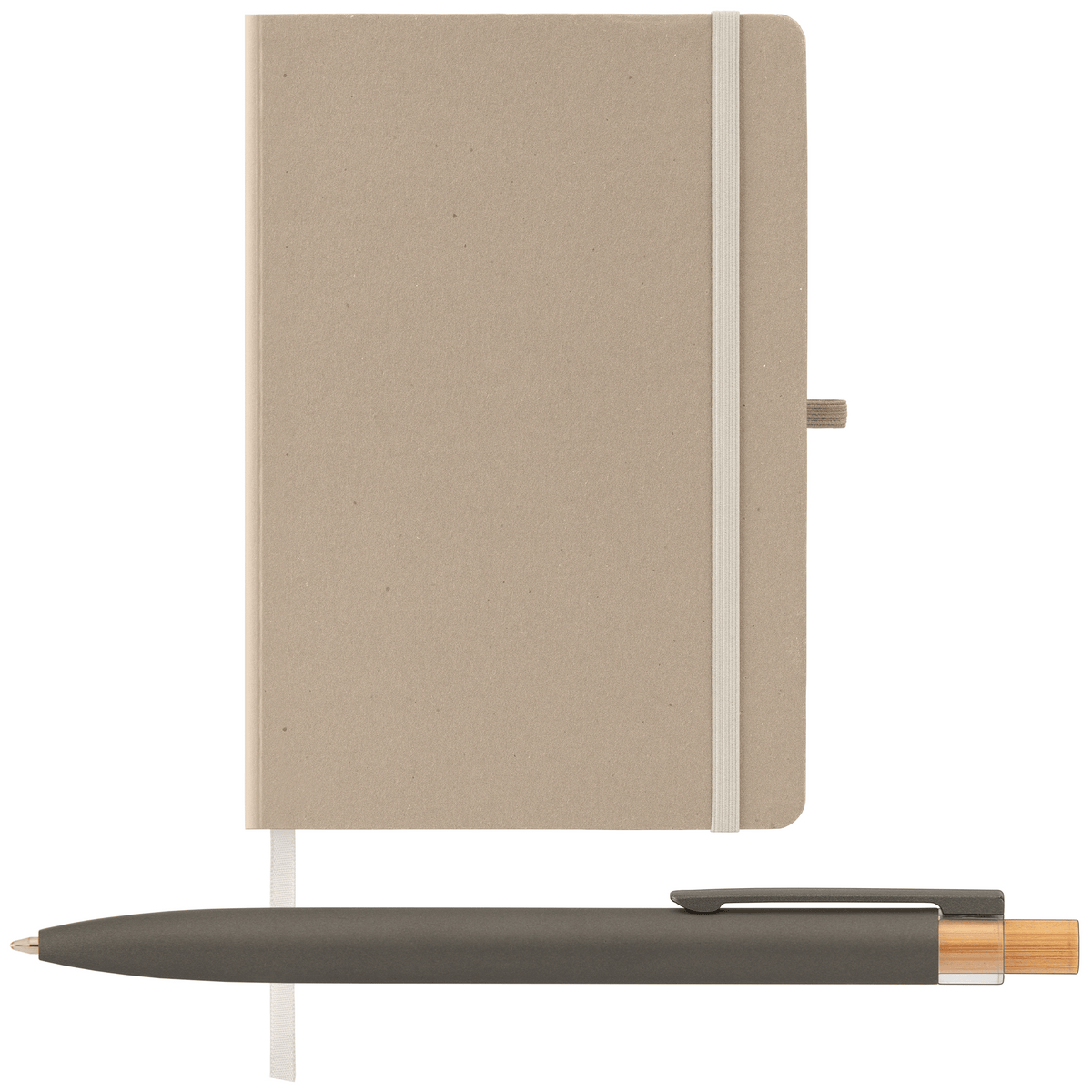 Terra Bloc-notes à couverture rigide en carton de lait recyclé - A5 et Stylo Reborn Set