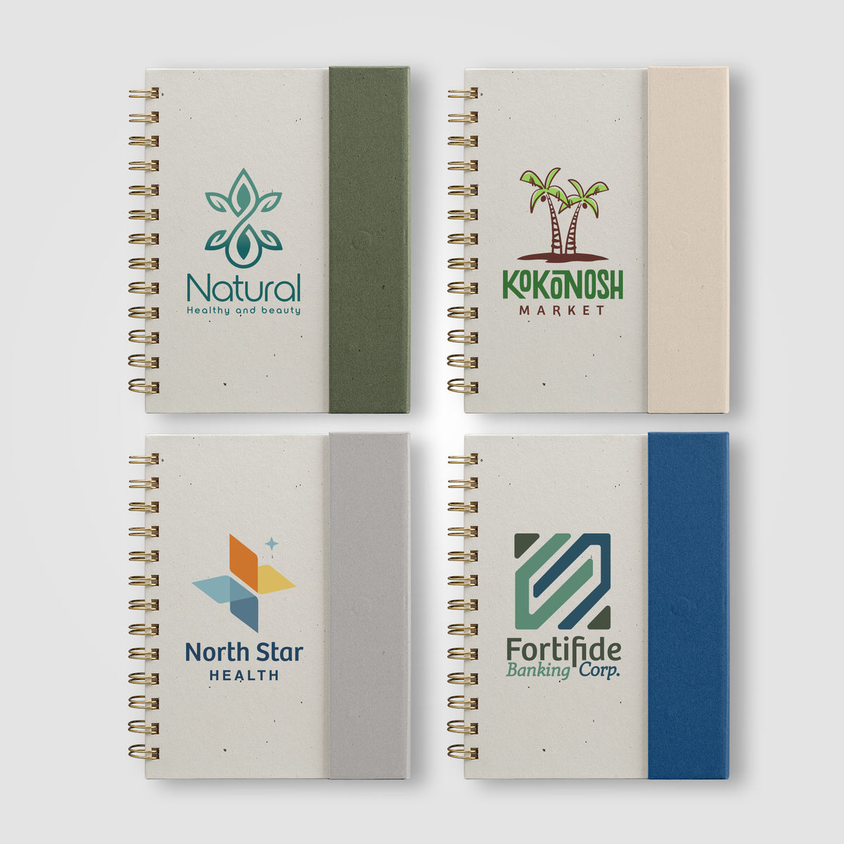 Organiseur Halden, papier FSC, carnet à spirales avec notes adhésives - B6