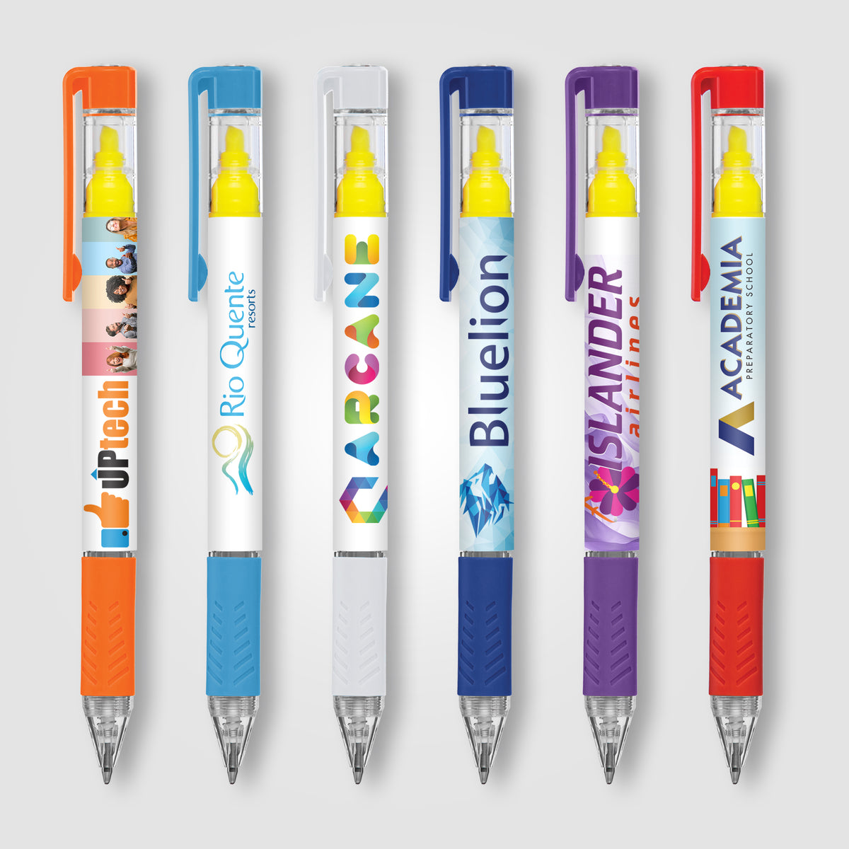 Stylo surligneur Bergman avec grip colouré