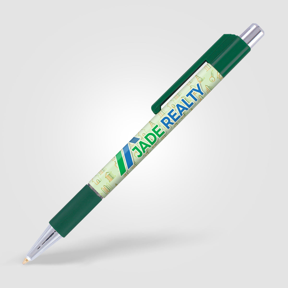 Stylo Astaire chrome avec grip coloré