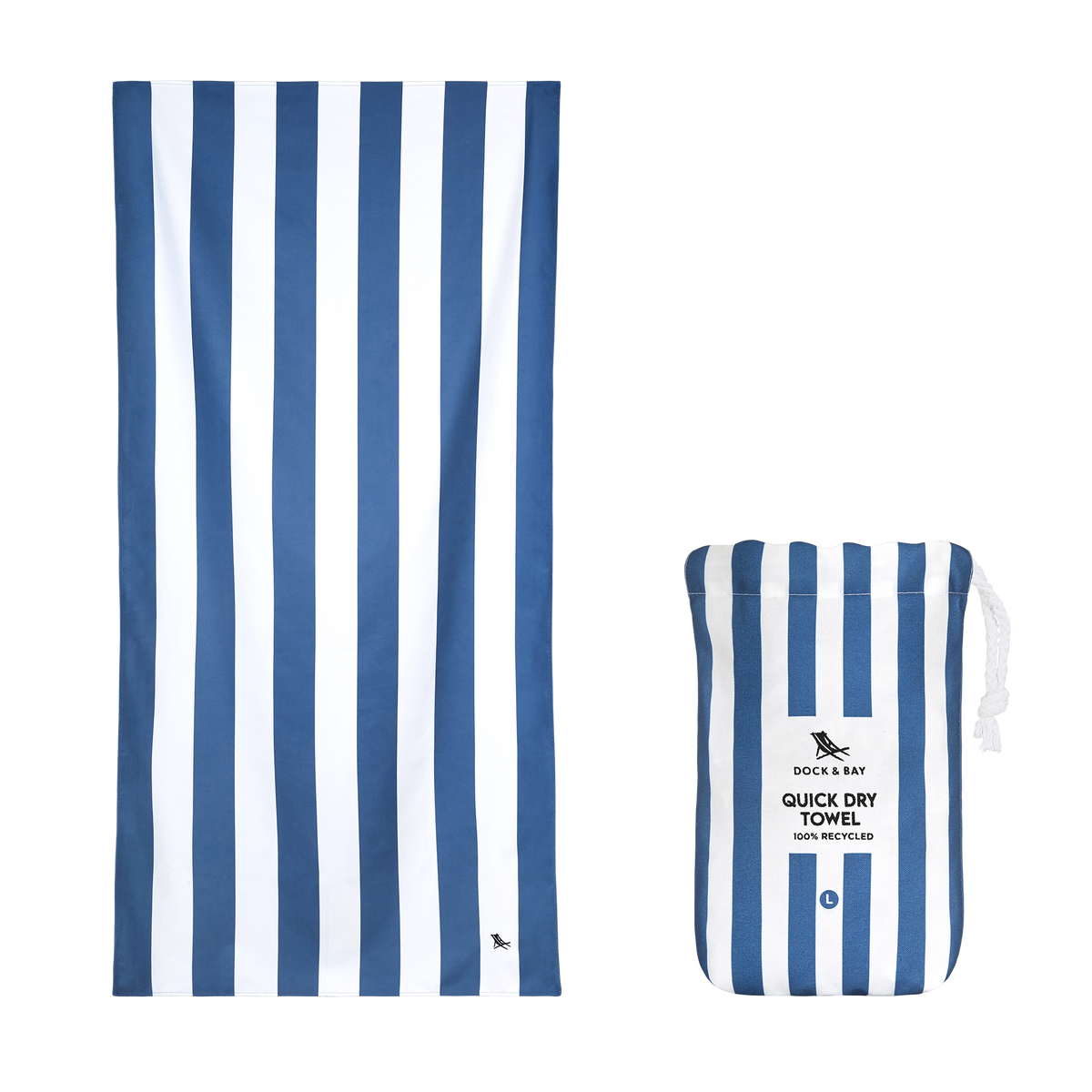 Serviette Dock & Bay© en tissu à séchage rapide – 160 × 90 cm
