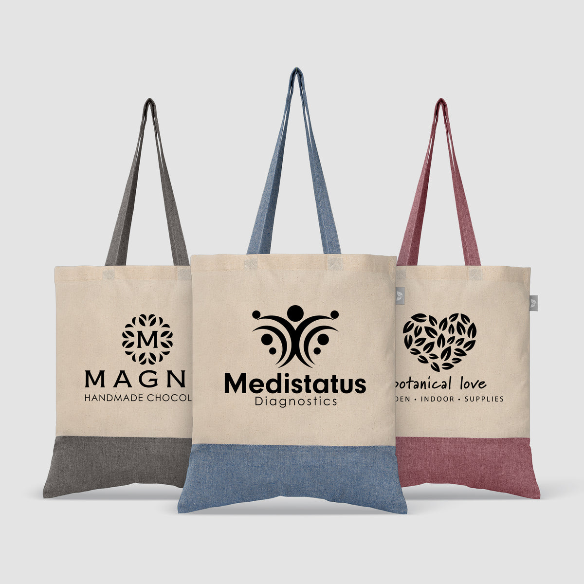 Quebec - Sac fourre-tout en coton recyclé bicolore 140 gsm