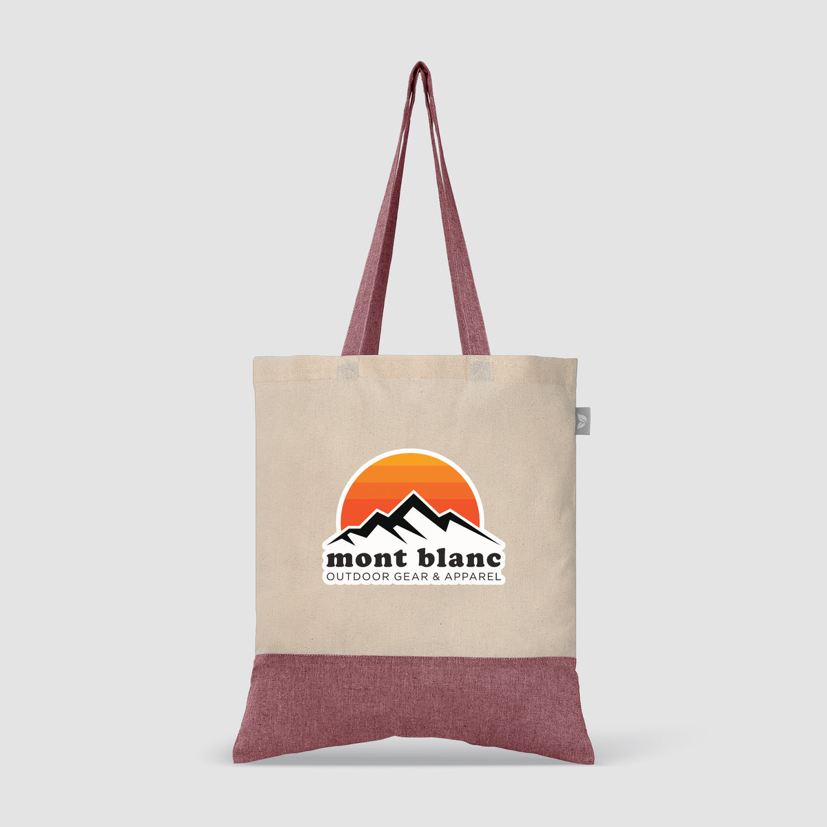 Quebec - Sac fourre-tout en coton recyclé bicolore 140 gsm