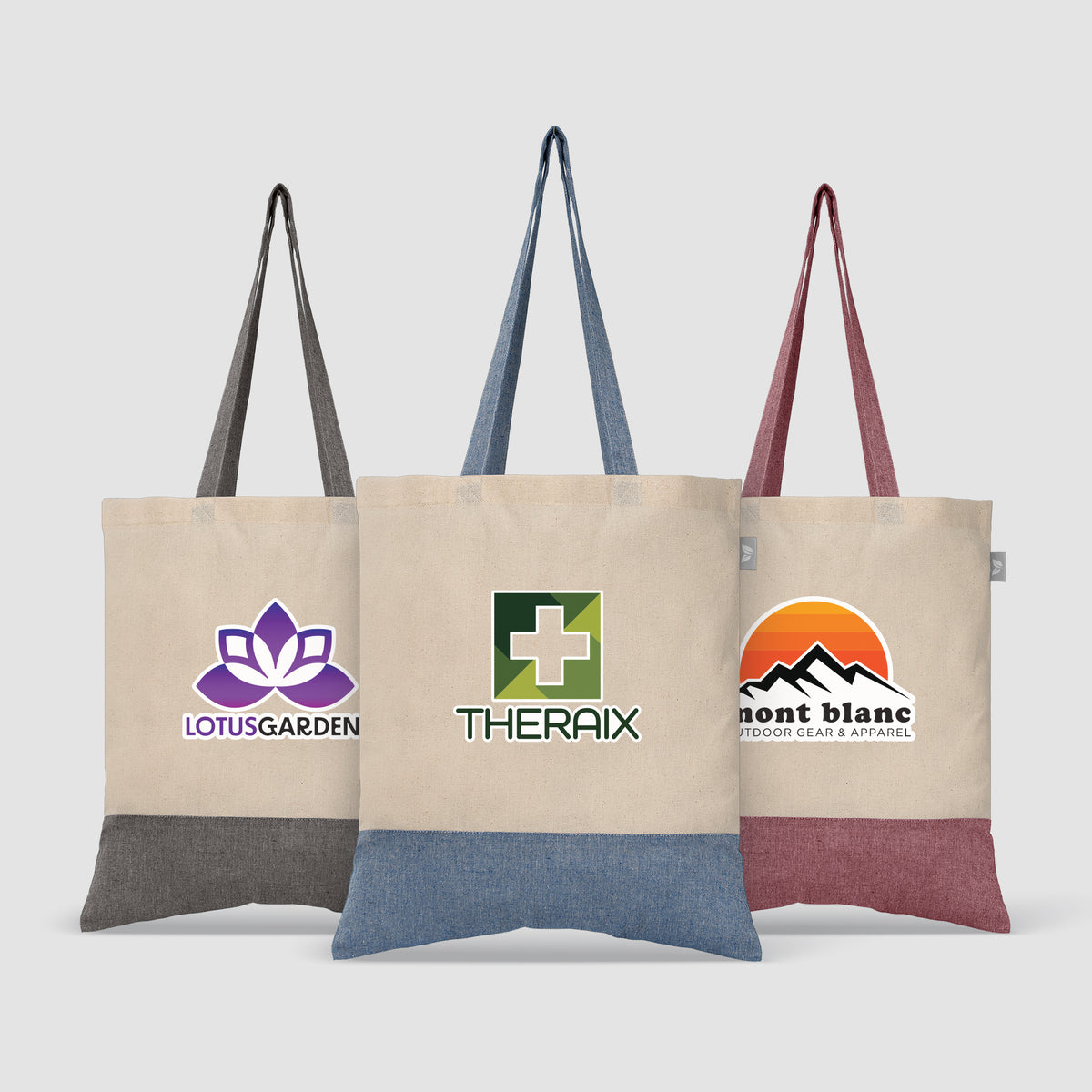 Quebec - Sac fourre-tout en coton recyclé bicolore 140 gsm