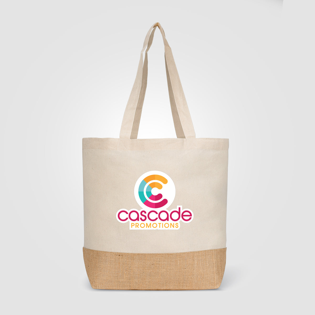 Rio™ Shopper Tote Bag - en 140 gsm de Coton Recyclé et Fibre de Jute Naturelle