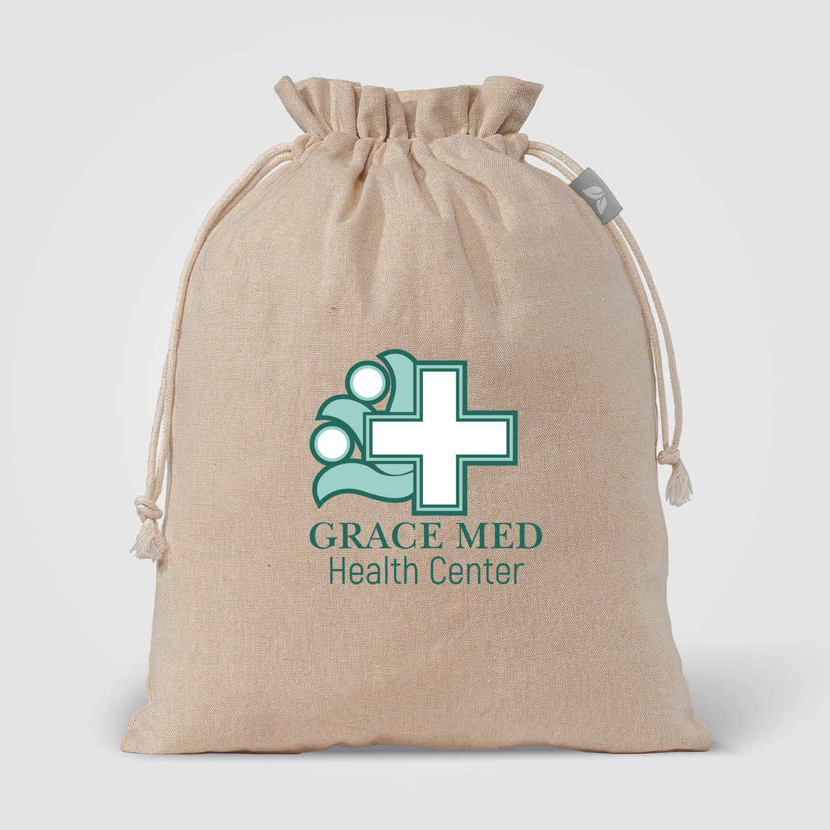 Sac cadeau en coton recyclé de 110 gsm (moyen)