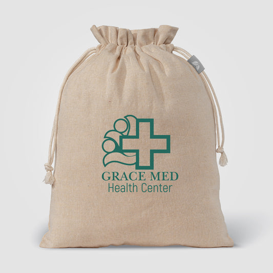 Sac cadeau en coton recyclé de 110 gsm (moyen)