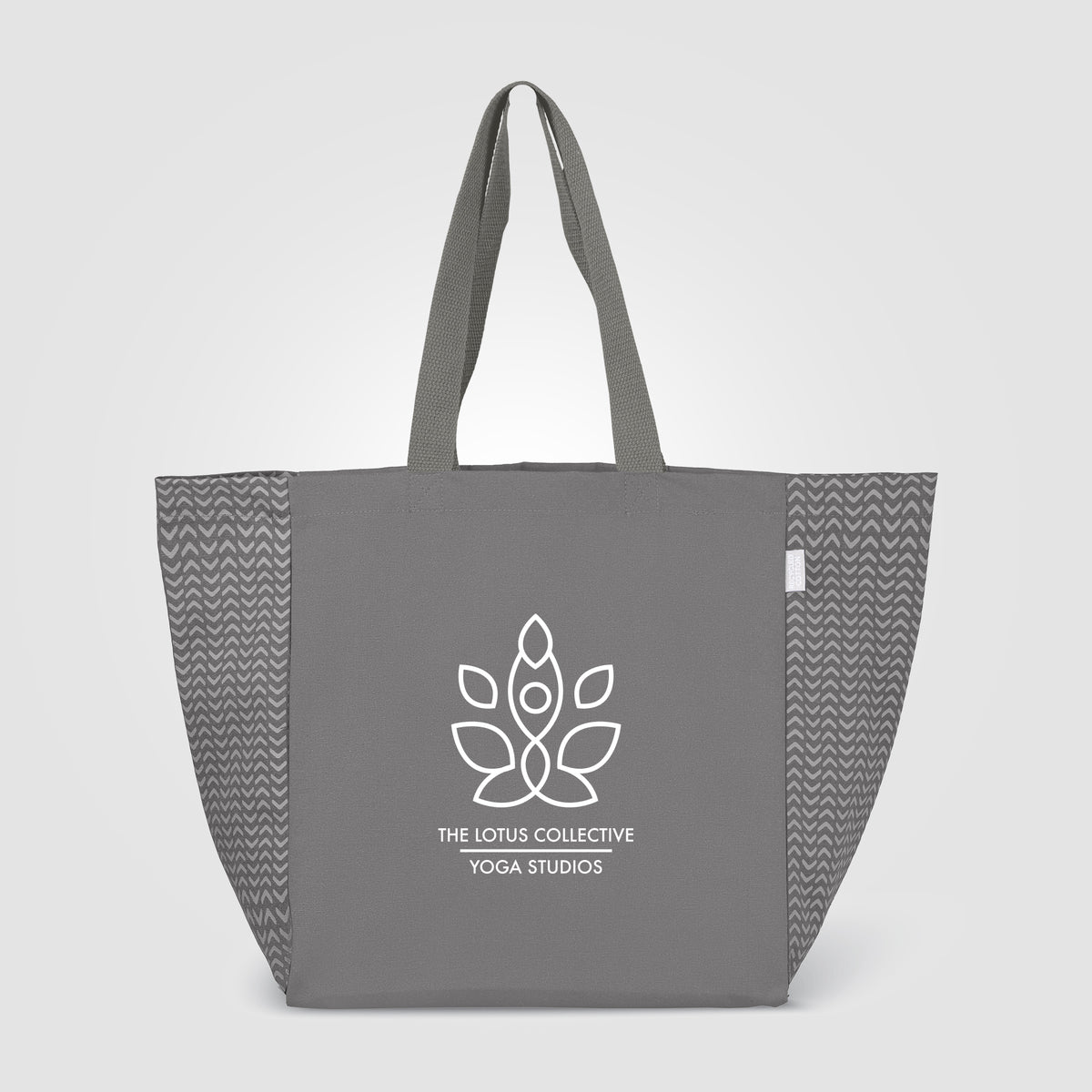 Sac Toronto fourre-tout en coton recyclé à motif chevron - 225 gsm