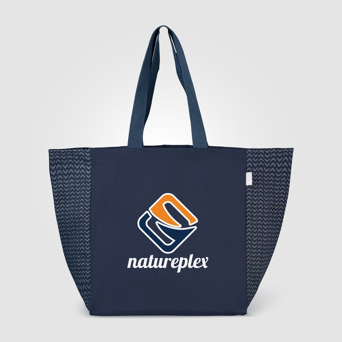 Sac Toronto fourre-tout en coton recyclé à motif chevron - 225 gsm