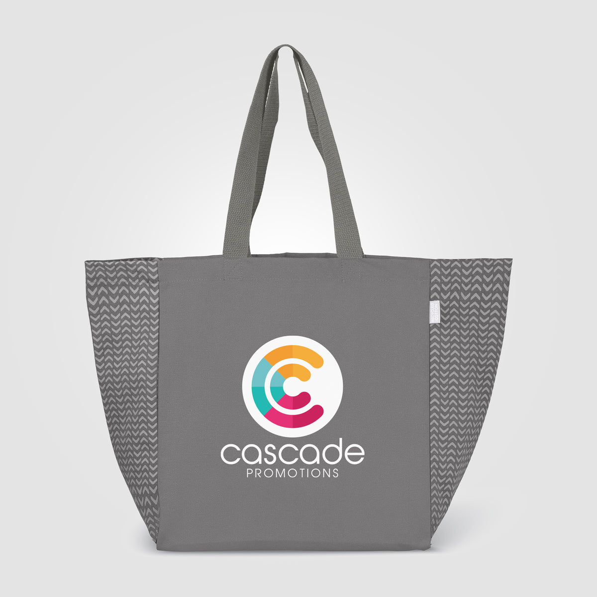 Sac Toronto fourre-tout en coton recyclé à motif chevron - 225 gsm