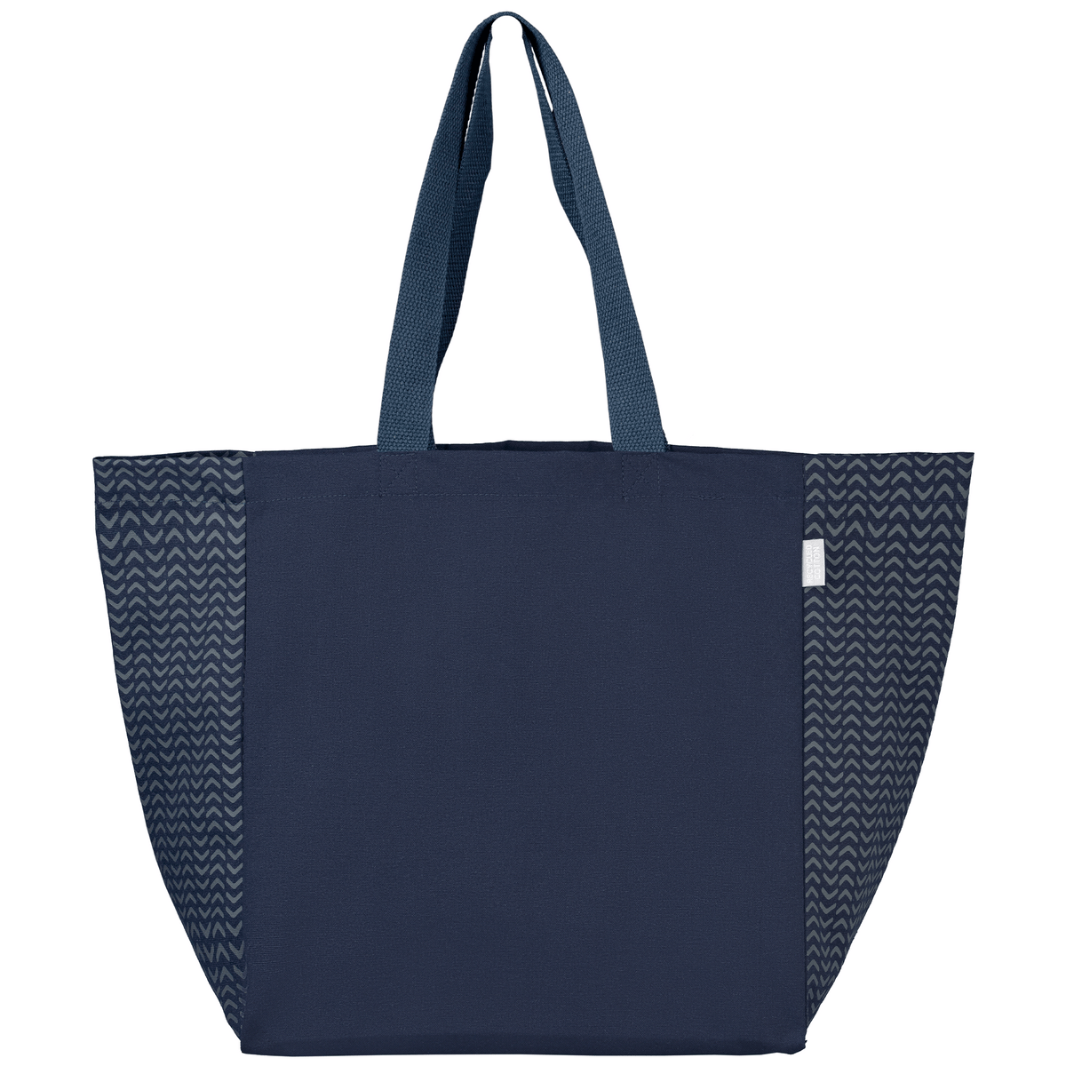 Sac Toronto fourre-tout en coton recyclé à motif chevron - 225 gsm