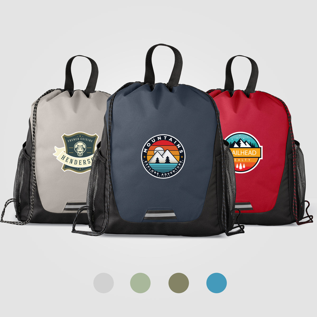 Sac Jotun  à cordon avec poches en polyester recyclé - 10 L