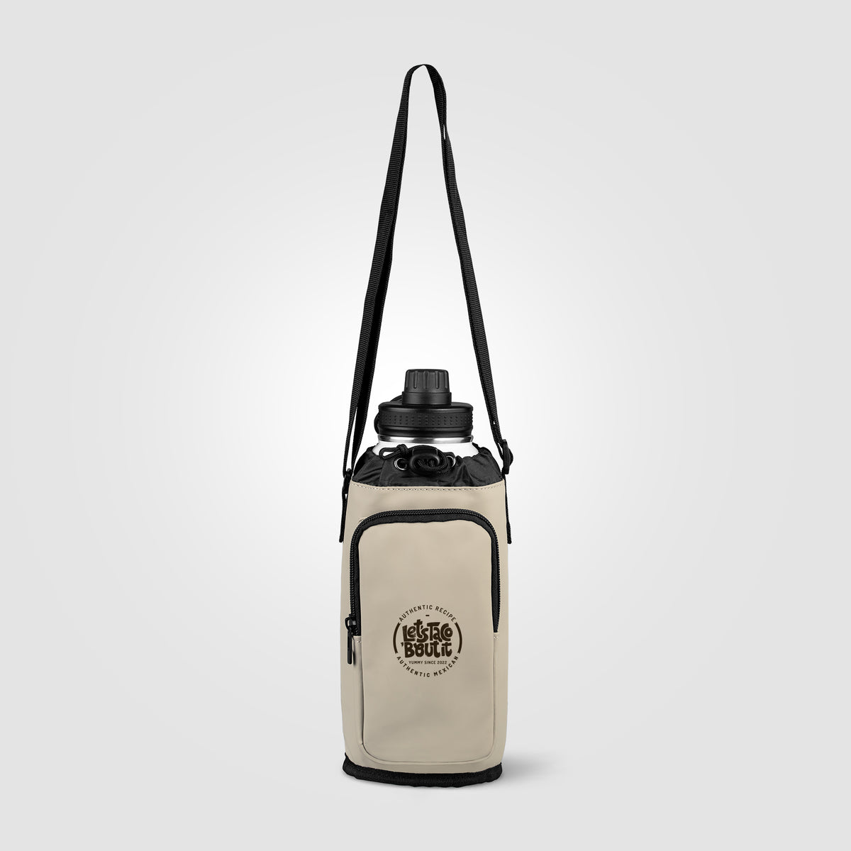 Sac Malmö pour bouteille en PU recyclé à fermeture éclair - 1.8 L