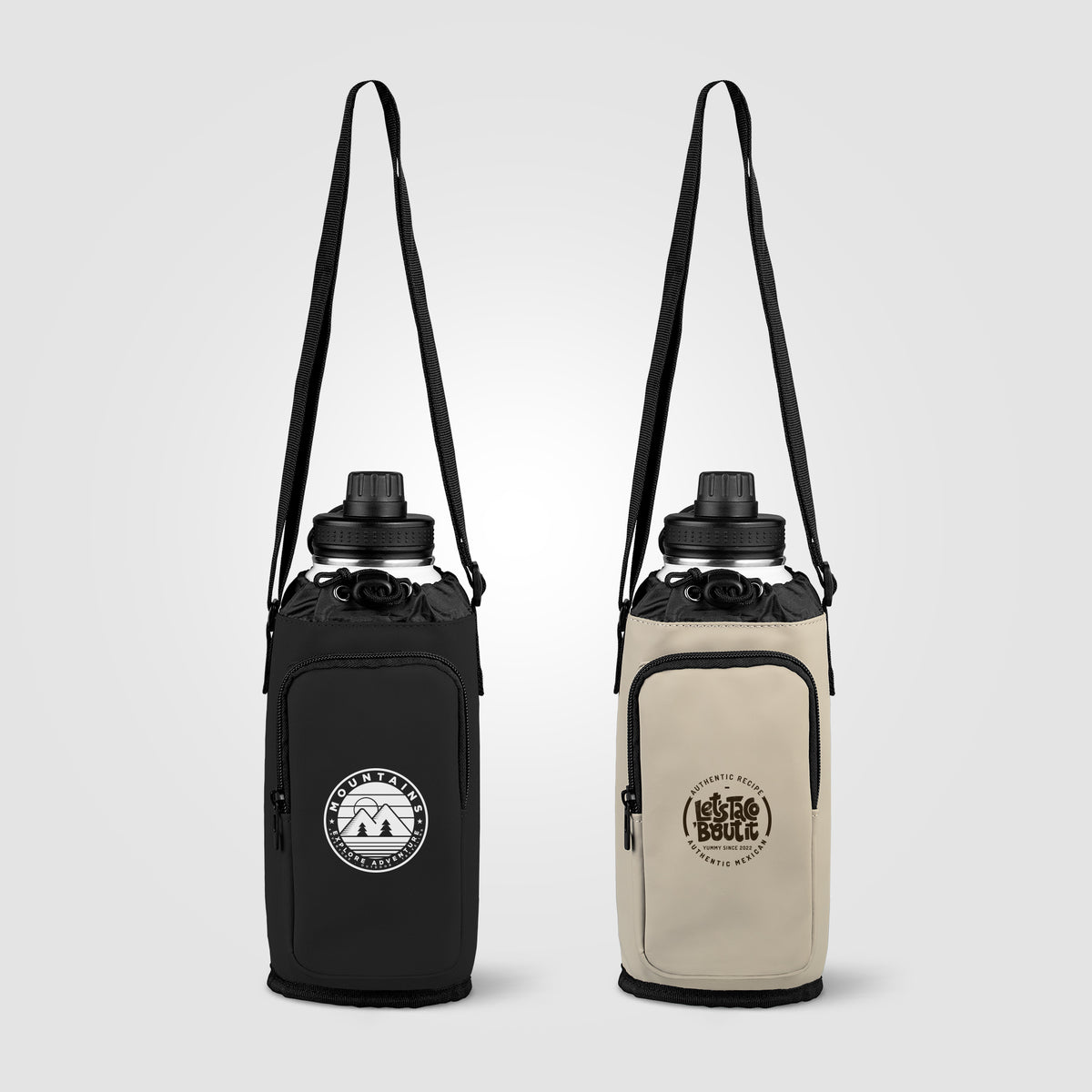 Sac Malmö pour bouteille en PU recyclé à fermeture éclair - 1.8 L