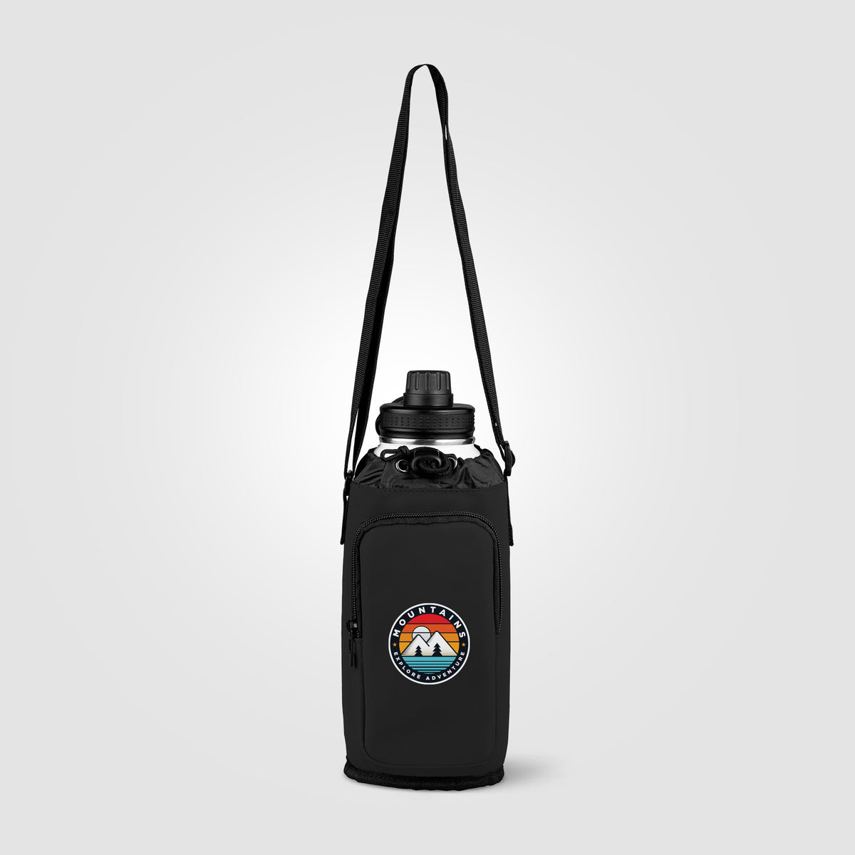 Sac Malmö pour bouteille en PU recyclé à fermeture éclair - 1.8 L