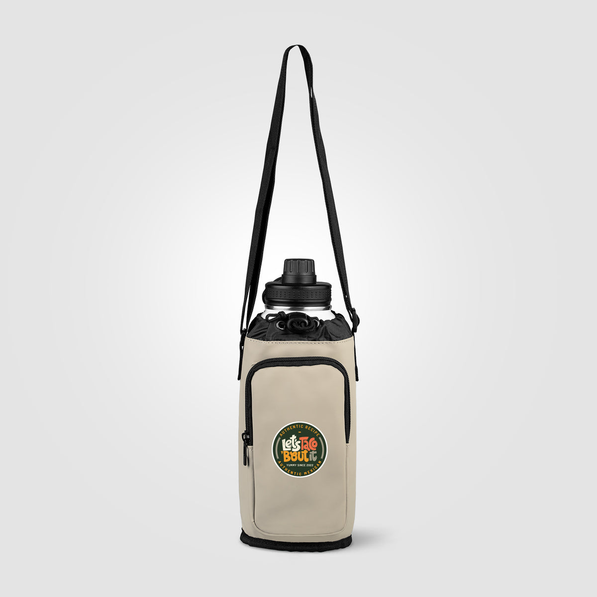 Sac Malmö pour bouteille en PU recyclé à fermeture éclair - 1.8 L