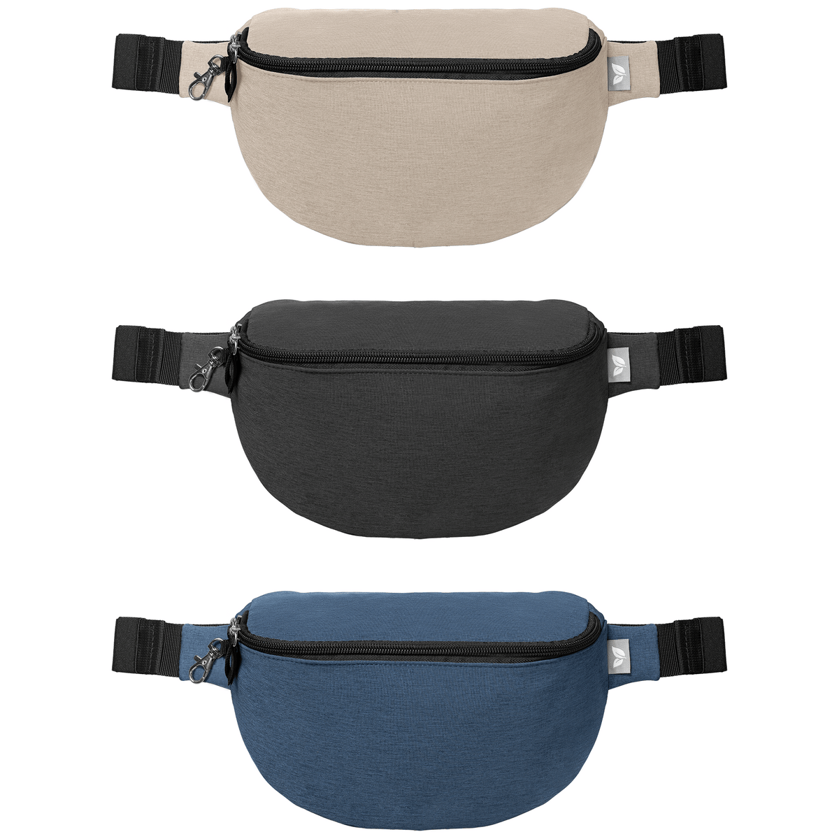 Sac banane Helsinki, rPET, fermeture zippée avec crochet antivol, 2 L
