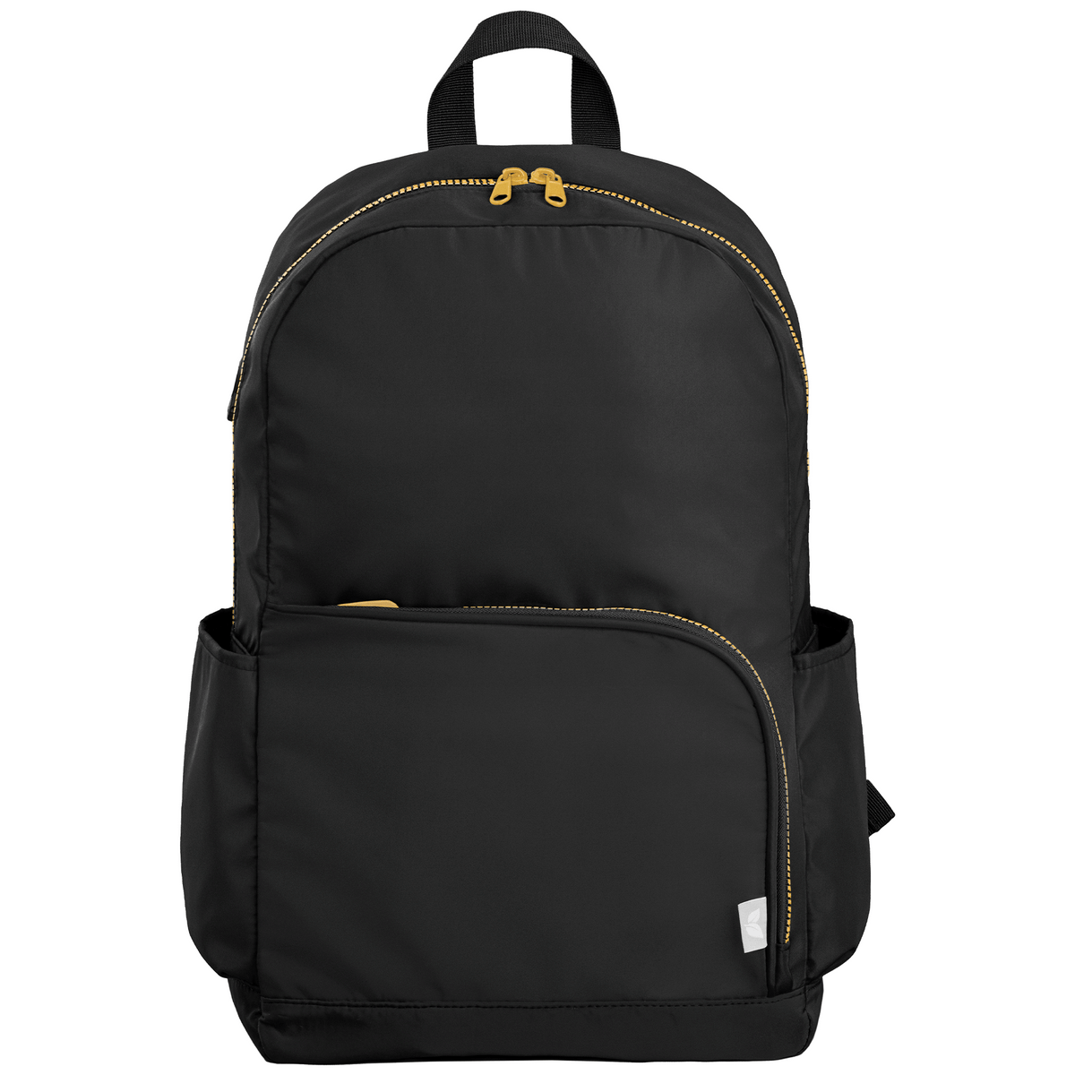 Sac à dos Kora, double poche, fermeture éclair dorée, rPET, 38 cm - 20 L