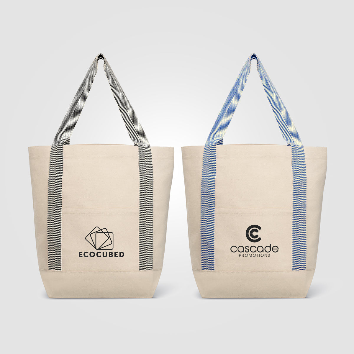 Niva Tote bag en toile de 340 gsm coton recyclé, poche avant - 12,25 L