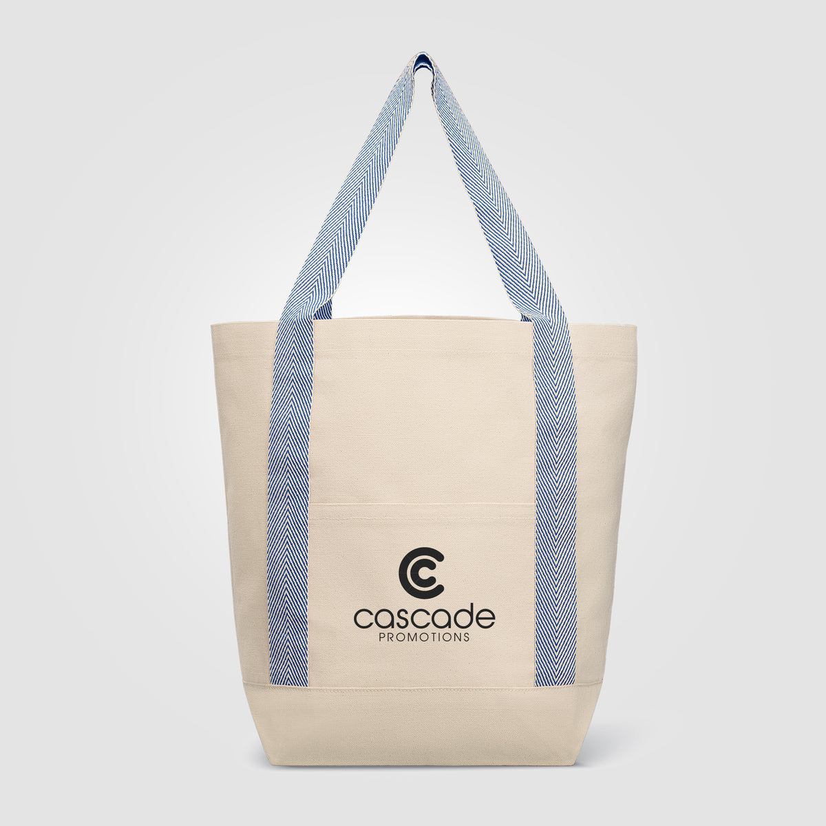 Niva Tote bag en toile de 340 gsm coton recyclé, poche avant - 12,25 L