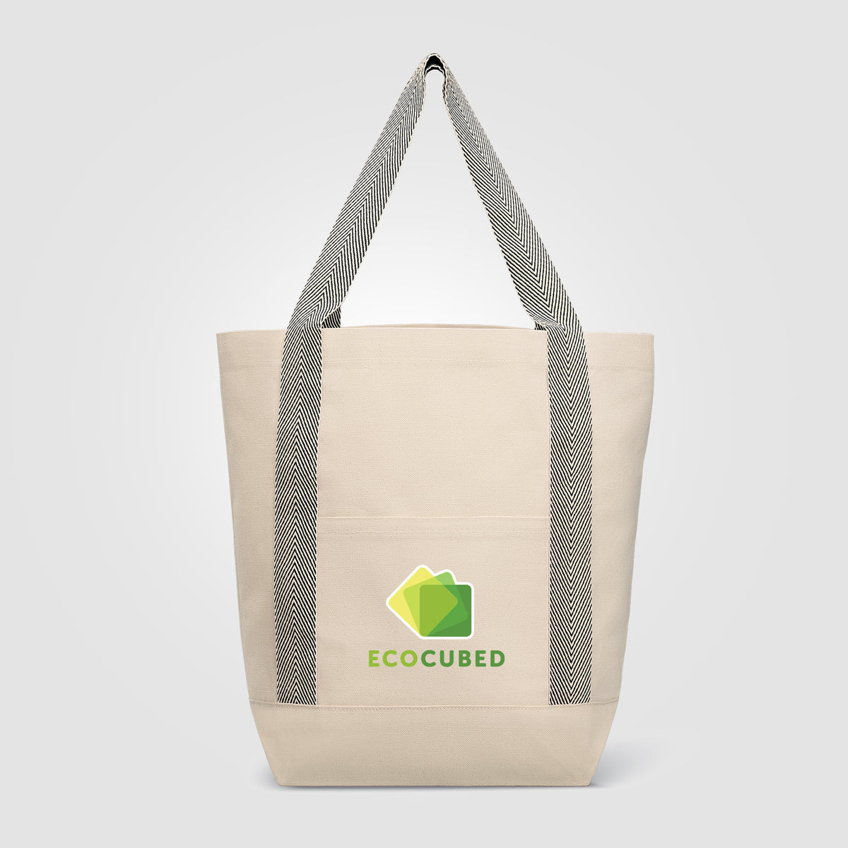 Niva Tote bag en toile de 340 gsm coton recyclé, poche avant - 12,25 L