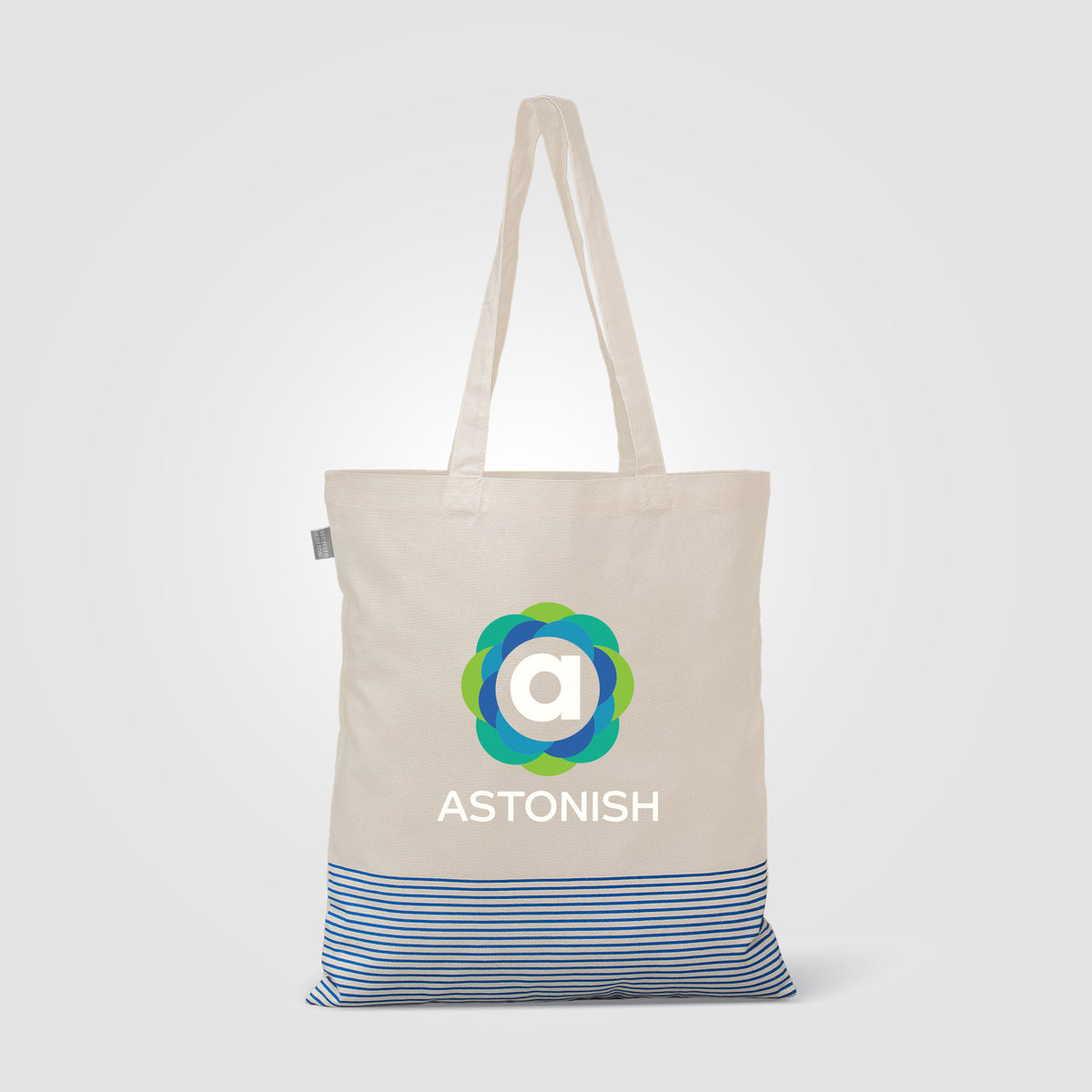Sac fourre-tout Aro en coton recyclé micro-rayures – 9,7 L