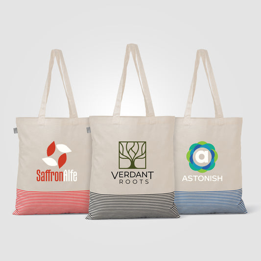 Sac fourre-tout Aro en coton recyclé micro-rayures – 9,7 L