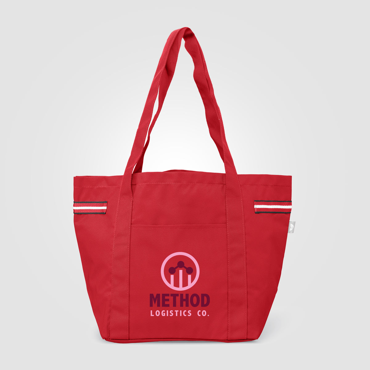 Sac fourre-tout Newport en polyester recyclé à rayures – 20 L