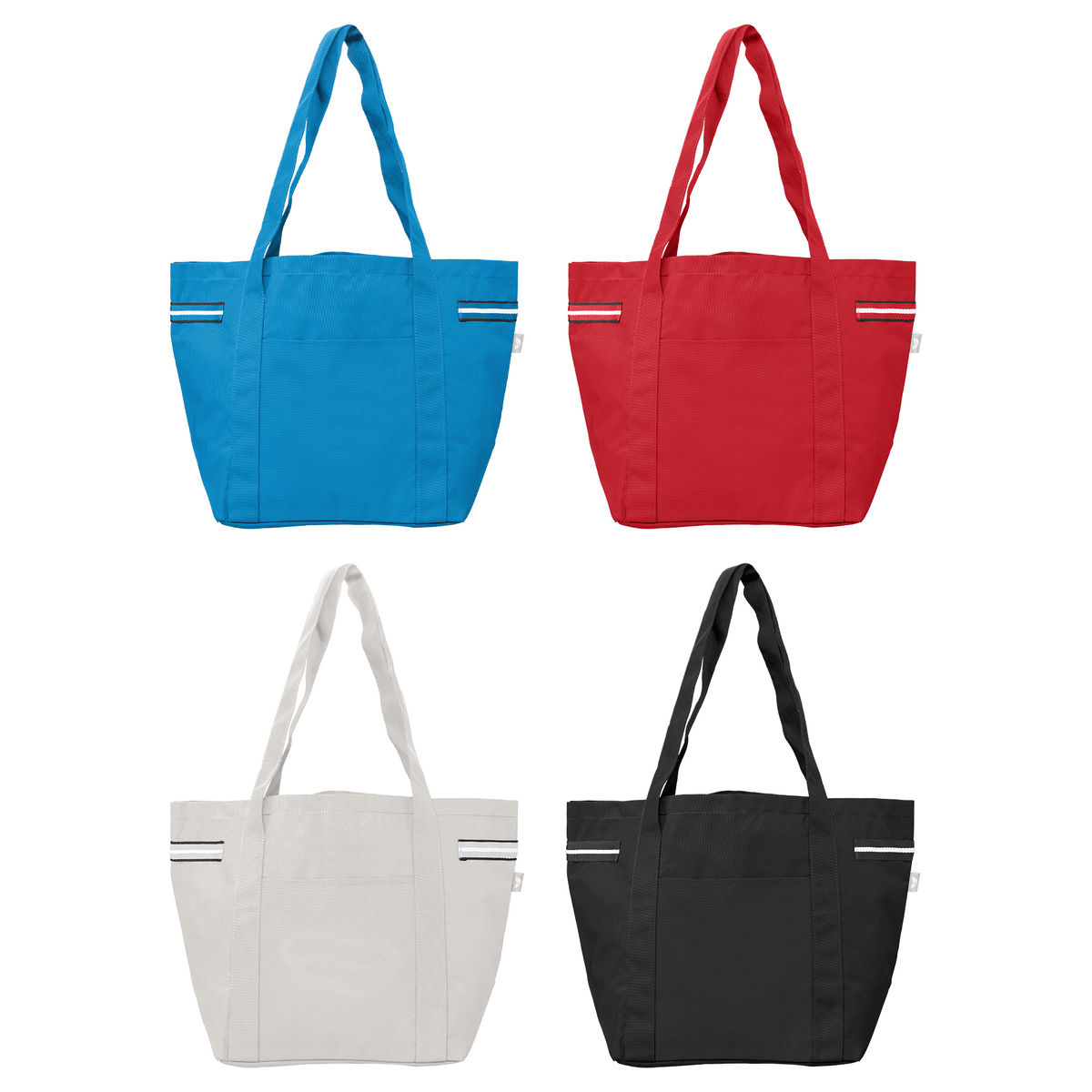 Sac fourre-tout Newport en polyester recyclé à rayures – 20 L