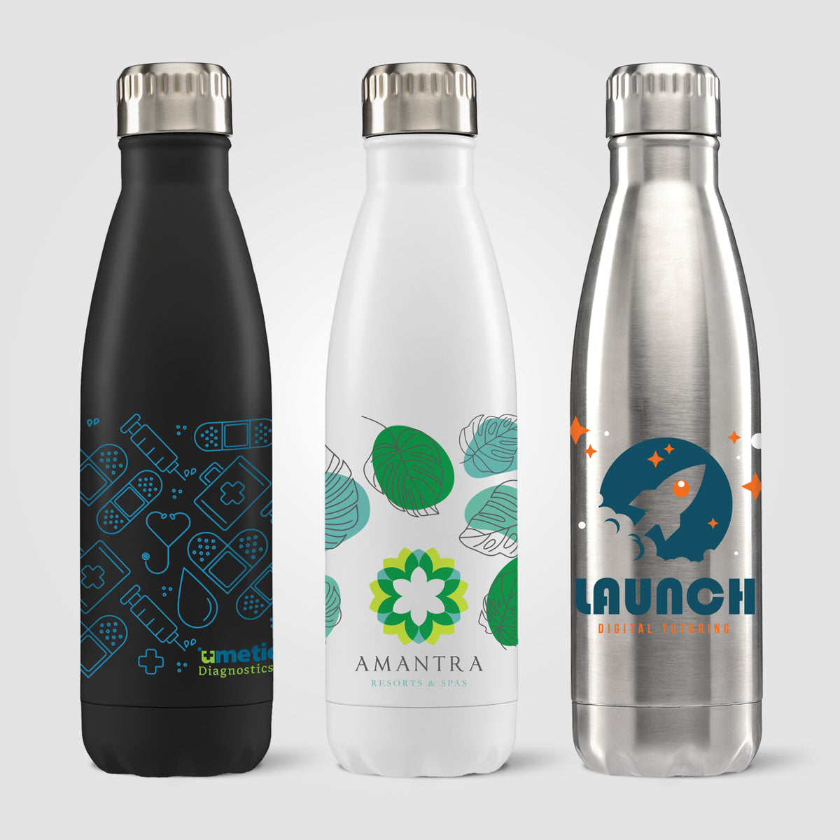 Ibiza - Bouteille en acier inoxydable  à double paroi de 475 ml