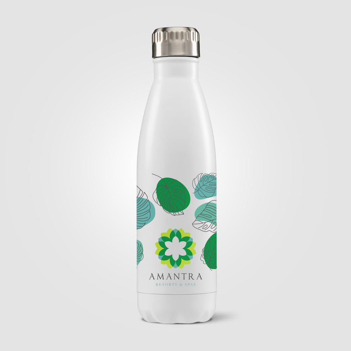 Ibiza - Bouteille en acier inoxydable  à double paroi de 475 ml