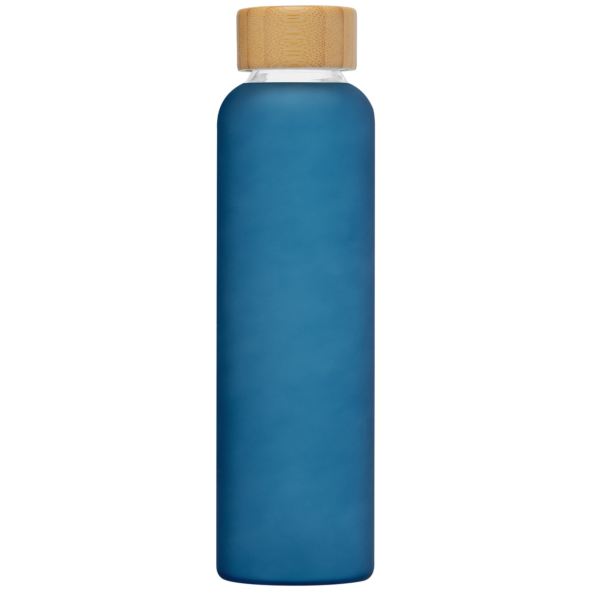 Lucerne - 590 ml Bouteille en verre borosilicate givré avec couvercle en bambou