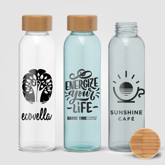 Alpine - 500 ml Bouteille en verre avec couvercle en bambou