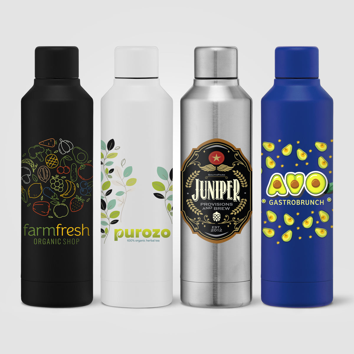 Olympus - 500 ml - Bouteille en acier inoxydable à double paroi doublée de cuivre avec couvercle à t