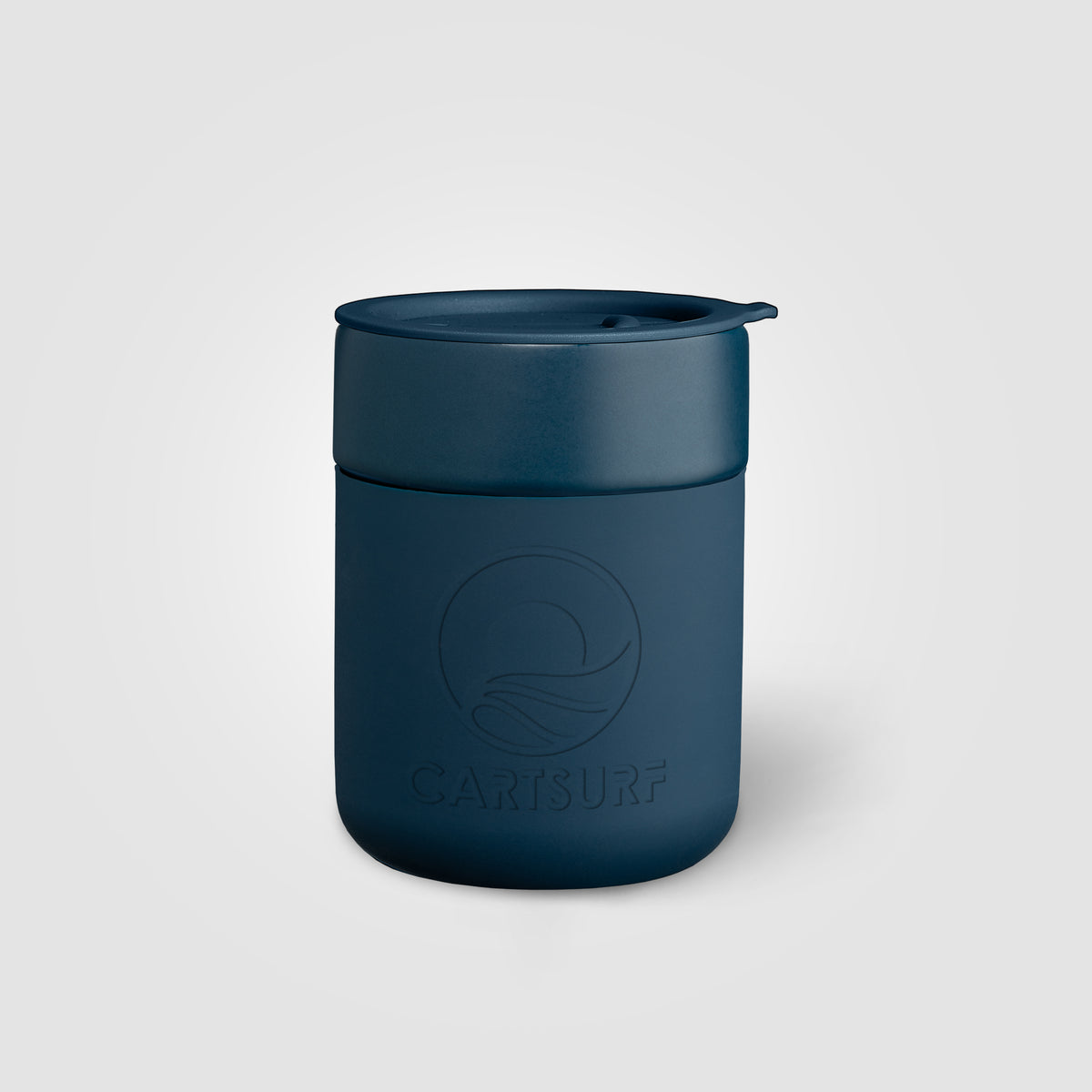 Obsidian - Mug en Céramique et Silicone Mat de 295 ml avec Couvercle