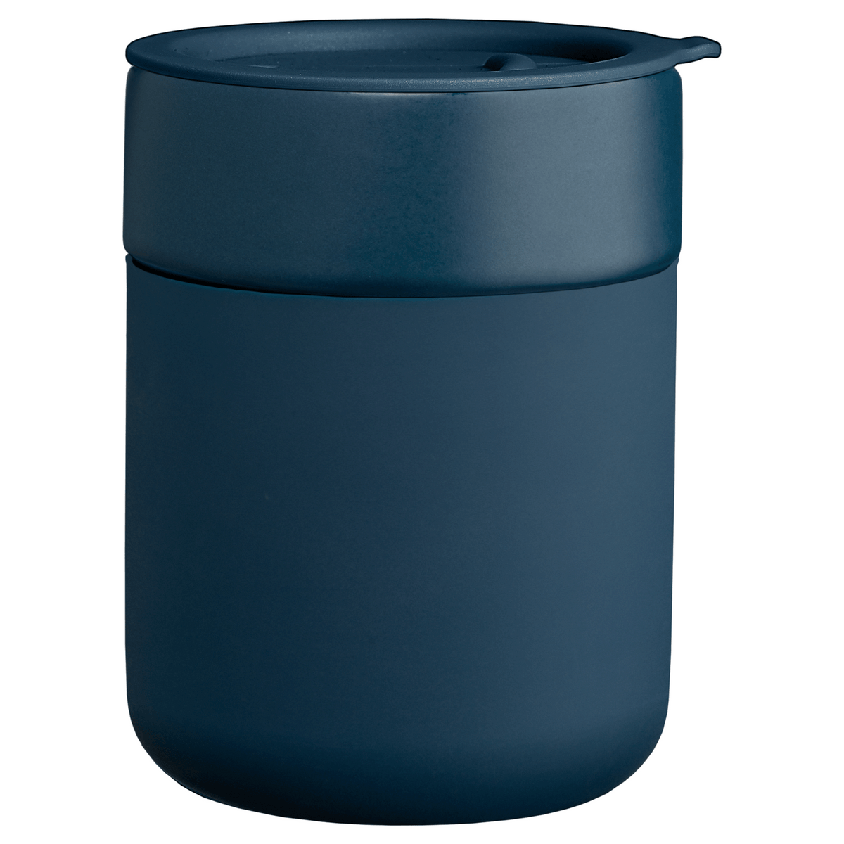 Obsidian - Mug en Céramique et Silicone Mat de 295 ml avec Couvercle