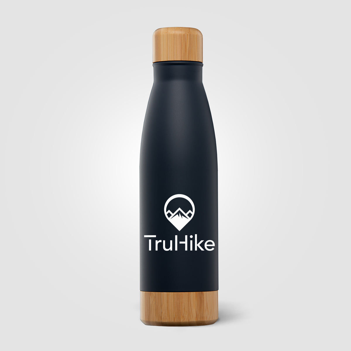 Ibiza Bamboo - 650 ml Bouteille en acier inoxydable à double paroi