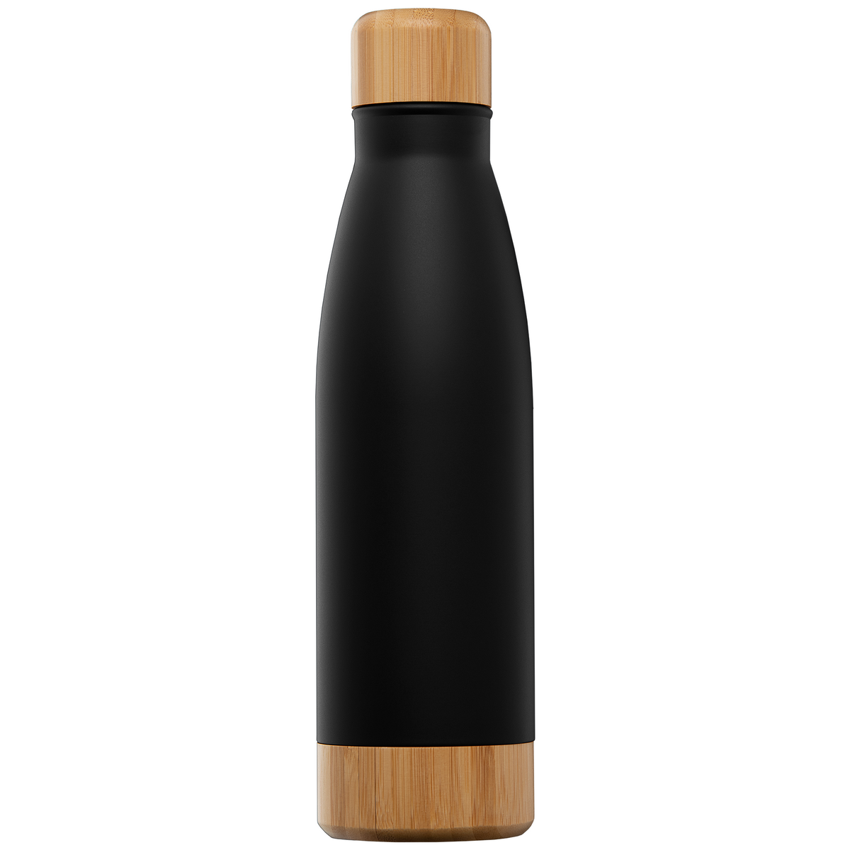 Ibiza Bamboo - 650 ml Bouteille en acier inoxydable à double paroi