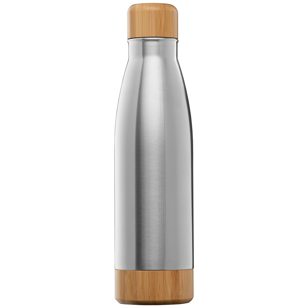 Ibiza Bamboo - 650 ml Bouteille en acier inoxydable à double paroi