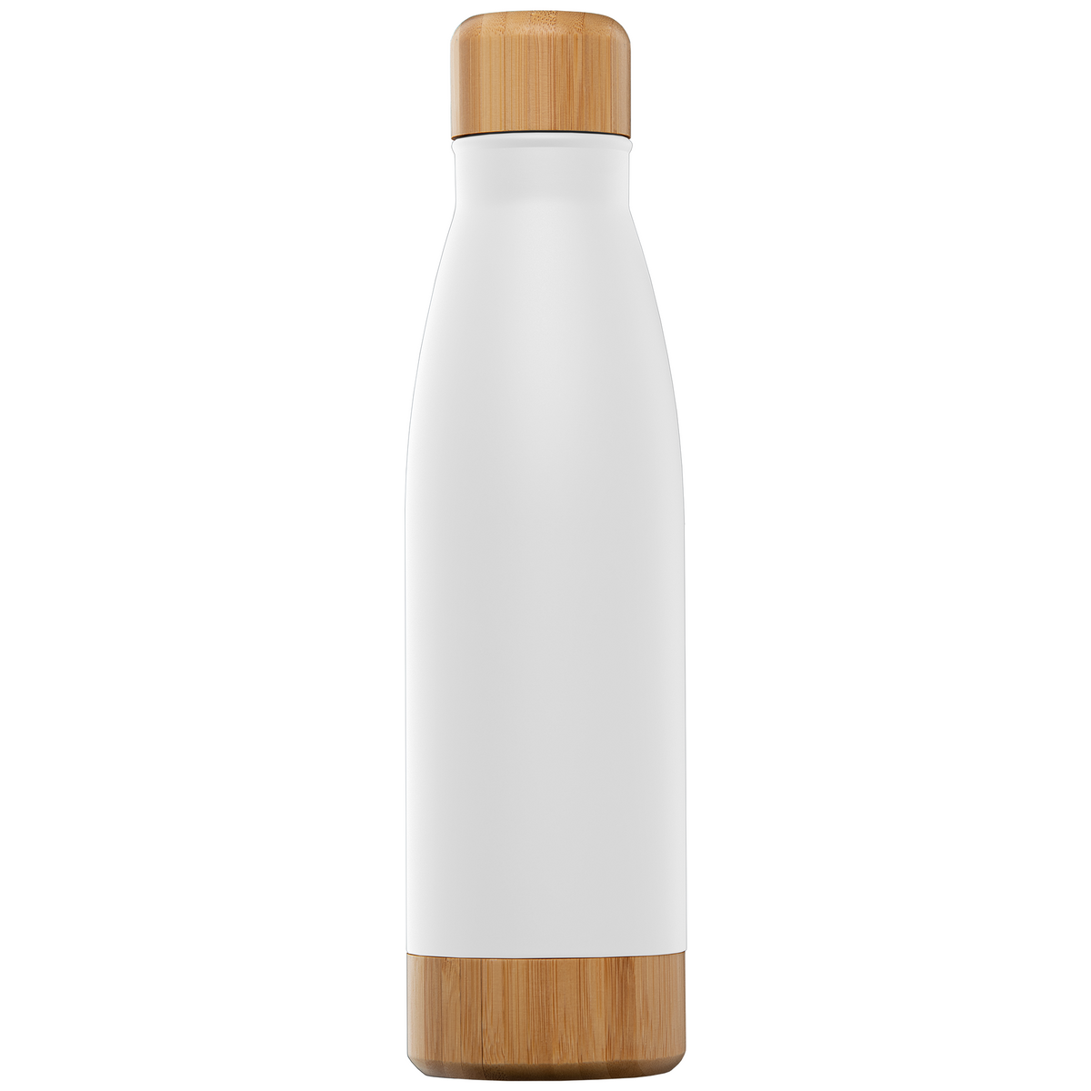 Ibiza Bamboo - 650 ml Bouteille en acier inoxydable à double paroi
