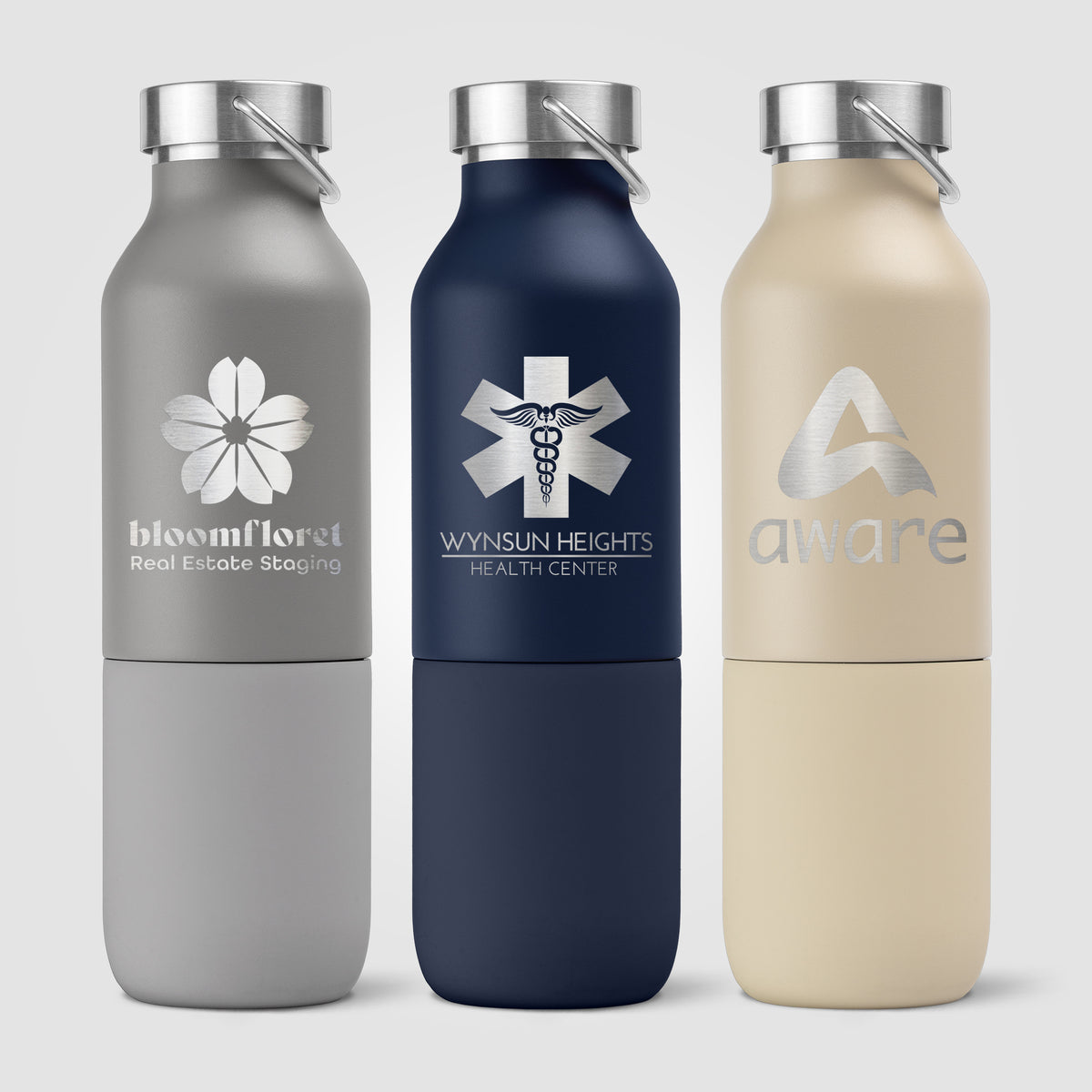 Freya Duo - 2-en-1 Bouteille en acier inoxydable recyclé à double paroi de 590 ml et gobelet de 325 