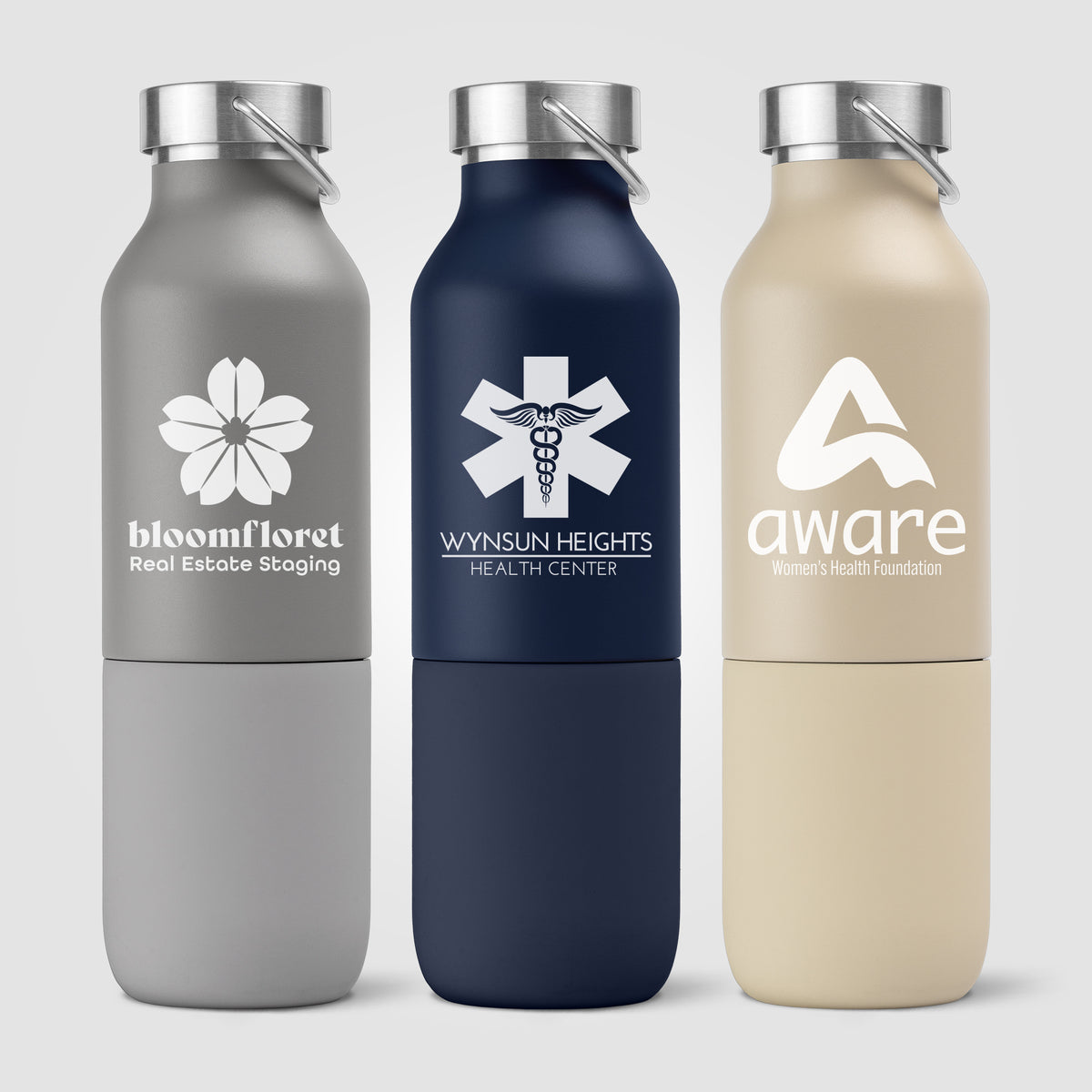 Freya Duo - 2-en-1 Bouteille en acier inoxydable recyclé à double paroi de 590 ml et gobelet de 325 